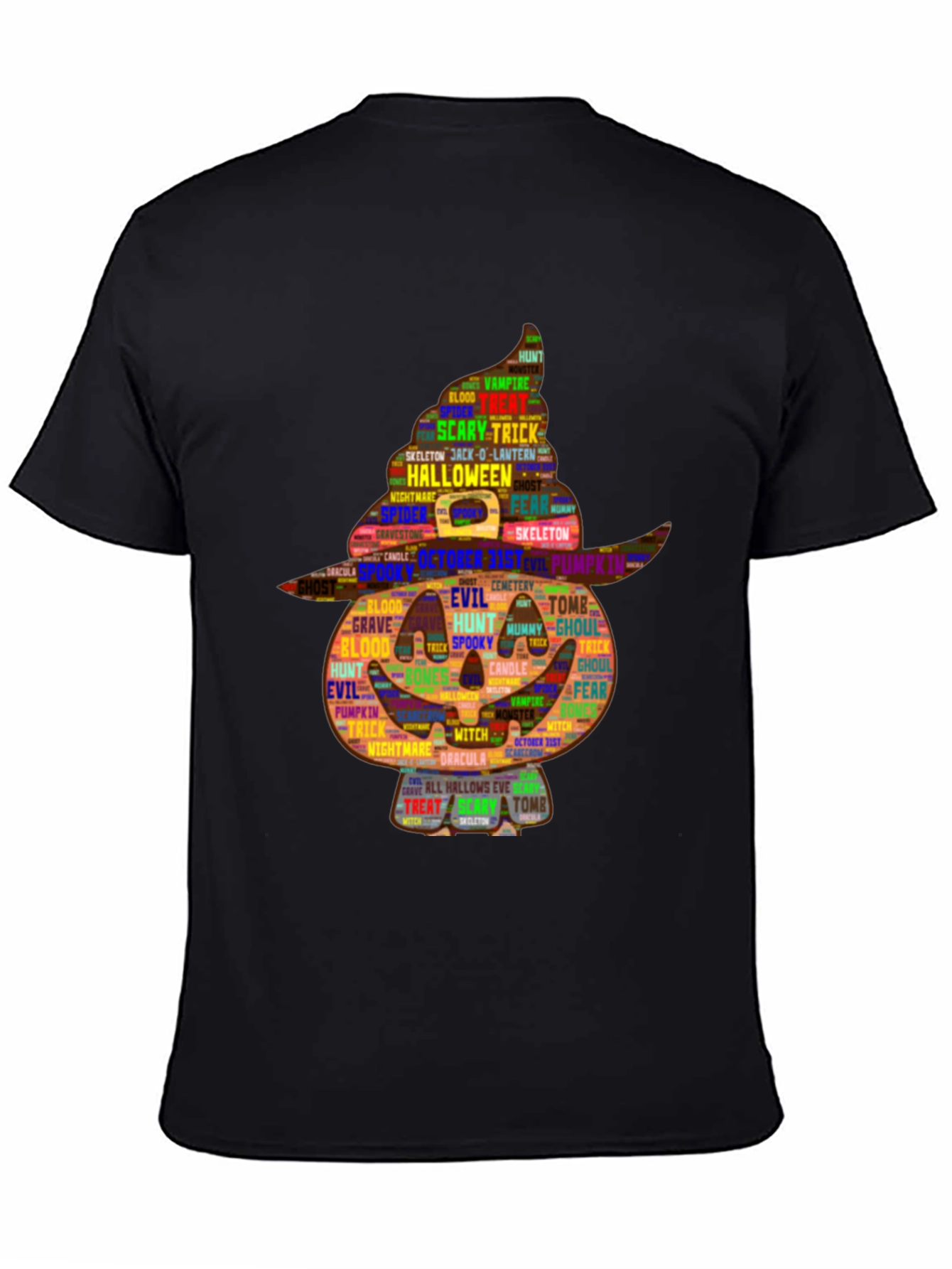 Halloween Pumpkin Word Art T-Shirt