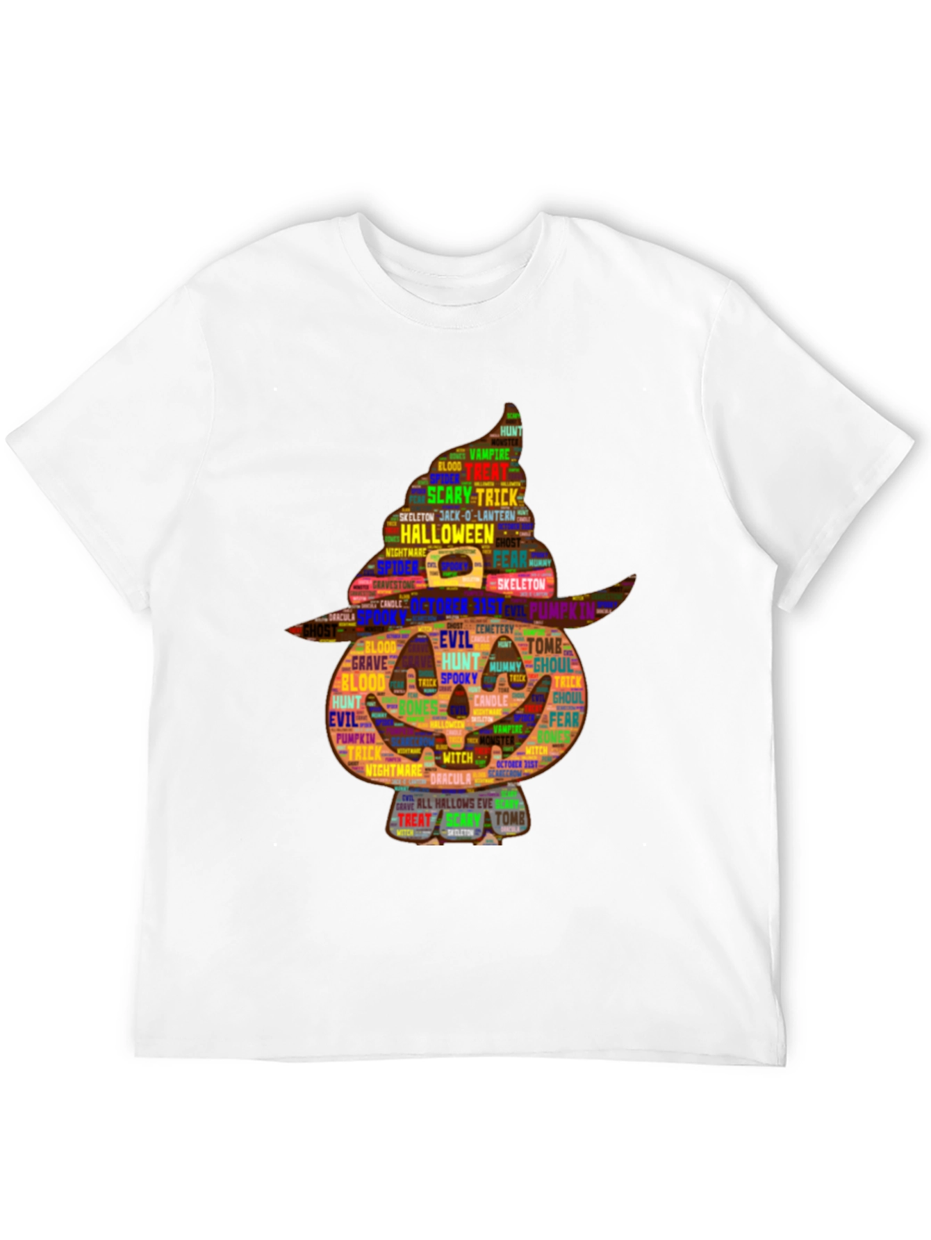 Halloween Pumpkin Word Art T-Shirt