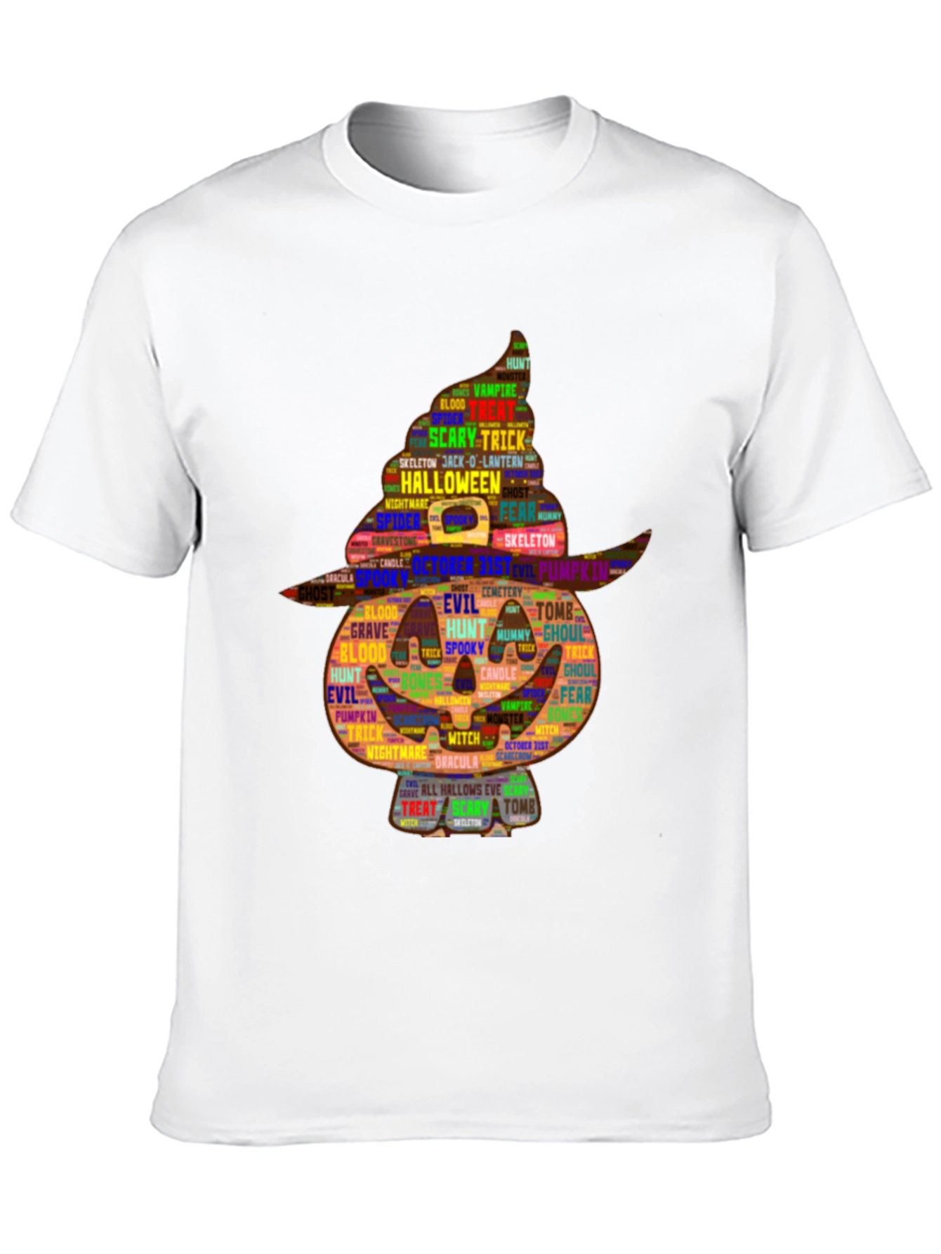 Halloween Pumpkin Word Art T-Shirt