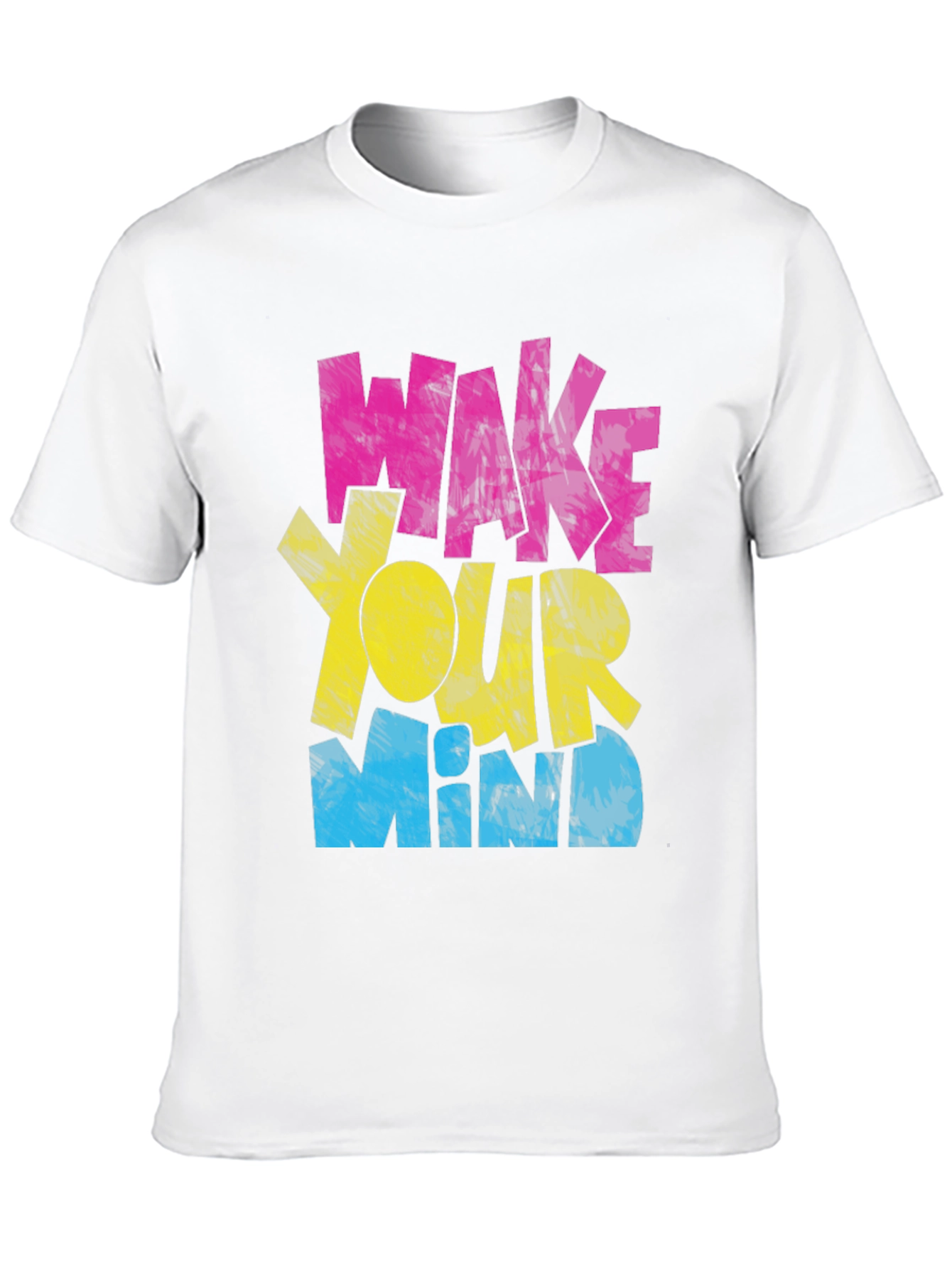 Wake Your Mind Graphic Print Mens T-Shirt