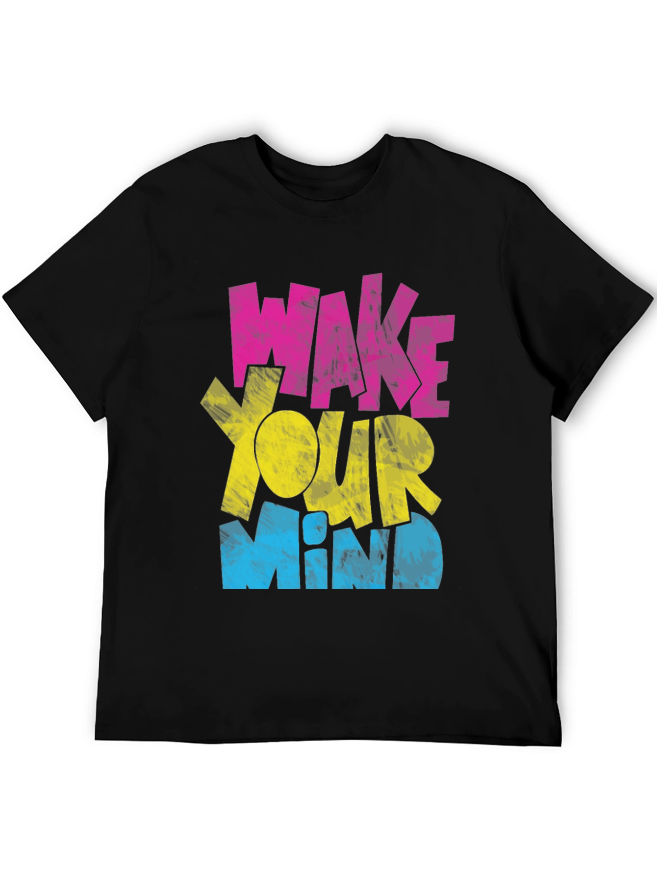 Wake Your Mind Graphic Print Mens T-Shirt