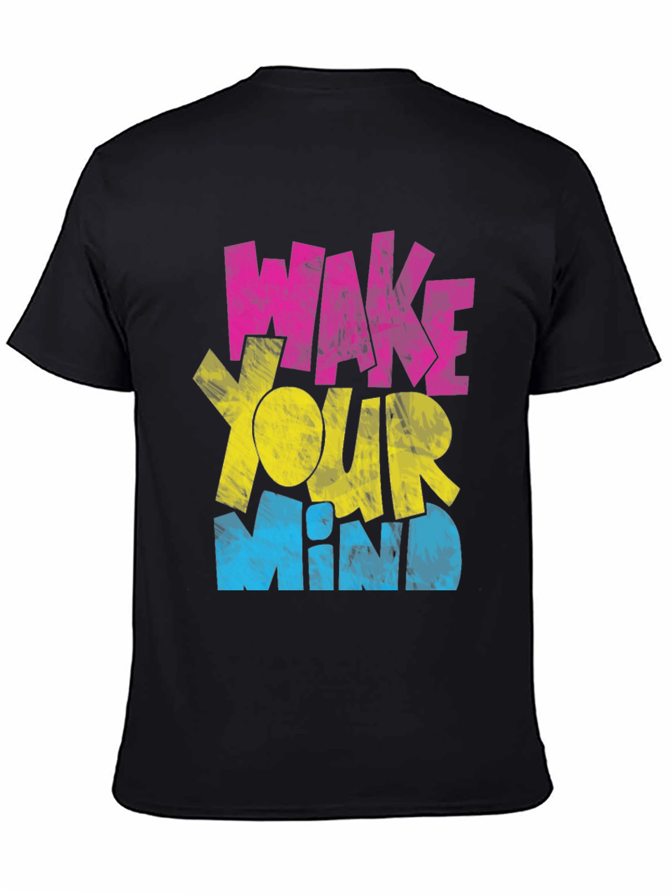 Wake Your Mind Graphic Print Mens T-Shirt