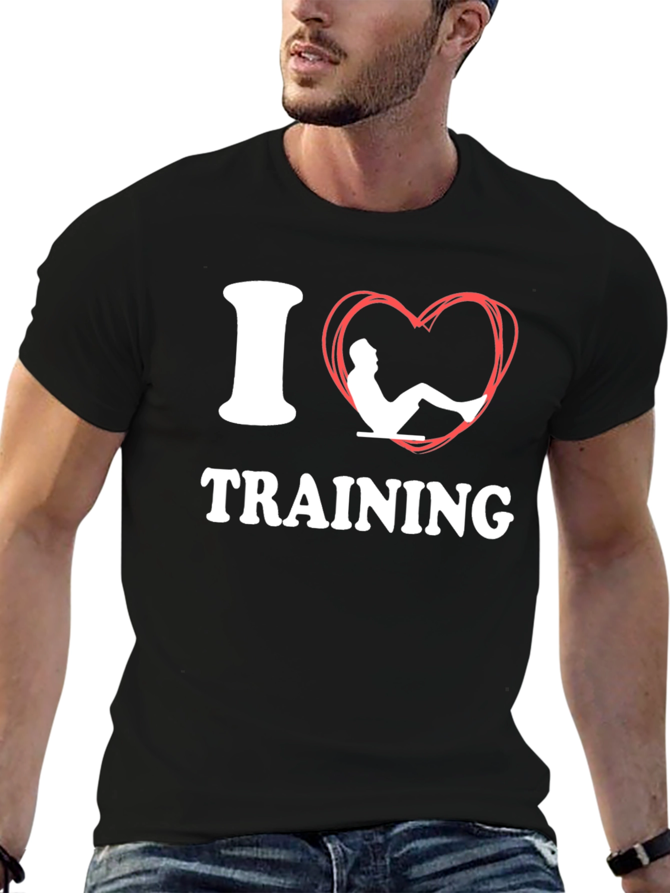 I Love Training T-Shirt Fitness Gym Workout Tee