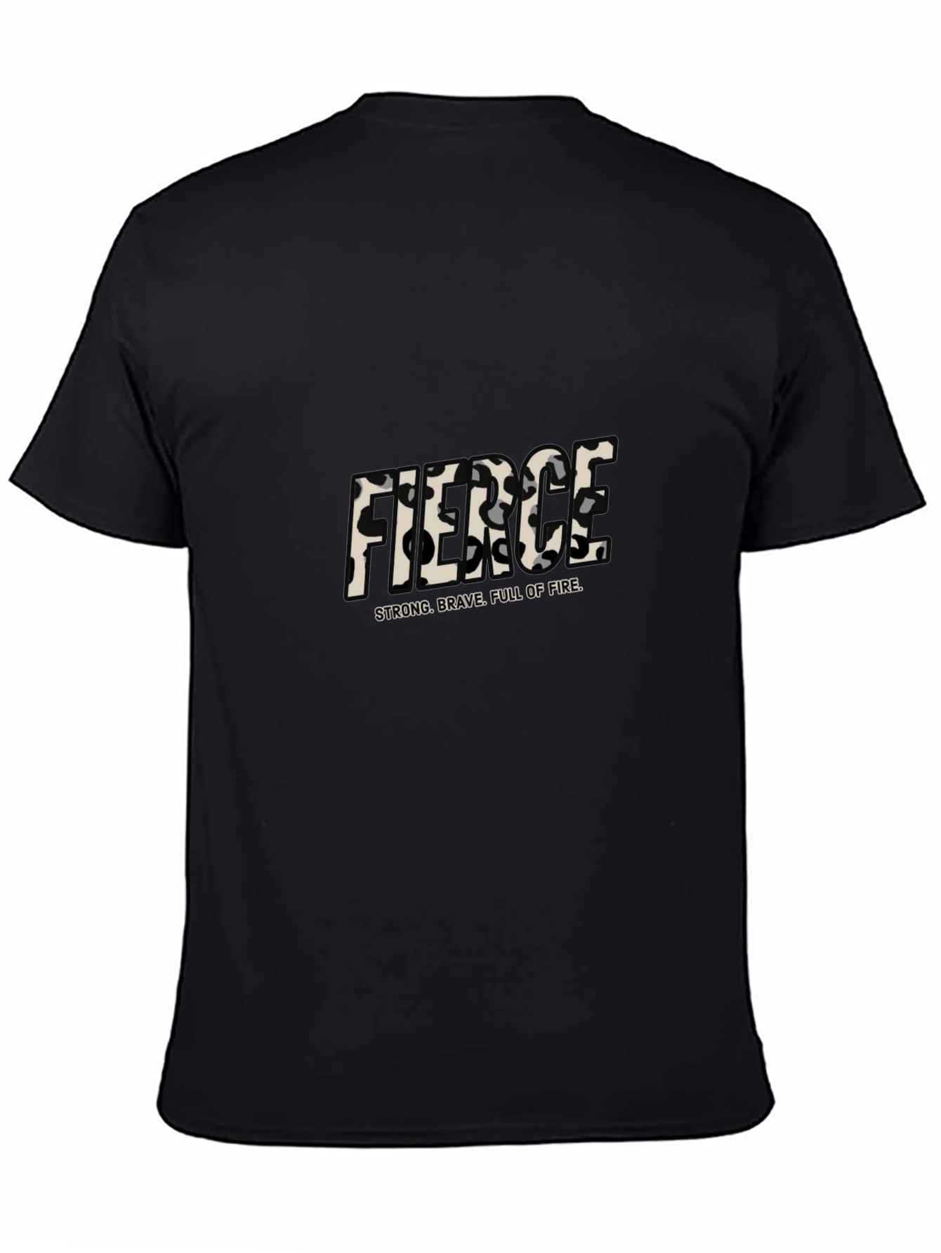Fierce Print Black T-Shirt
