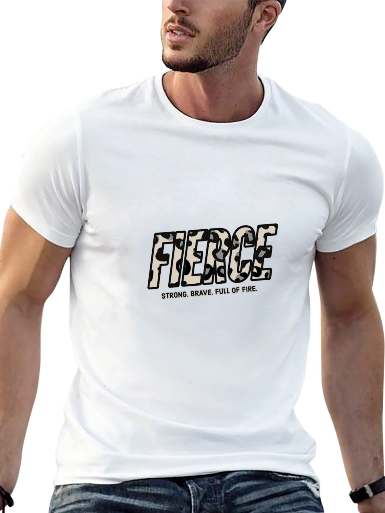 Fierce Print Black T-Shirt