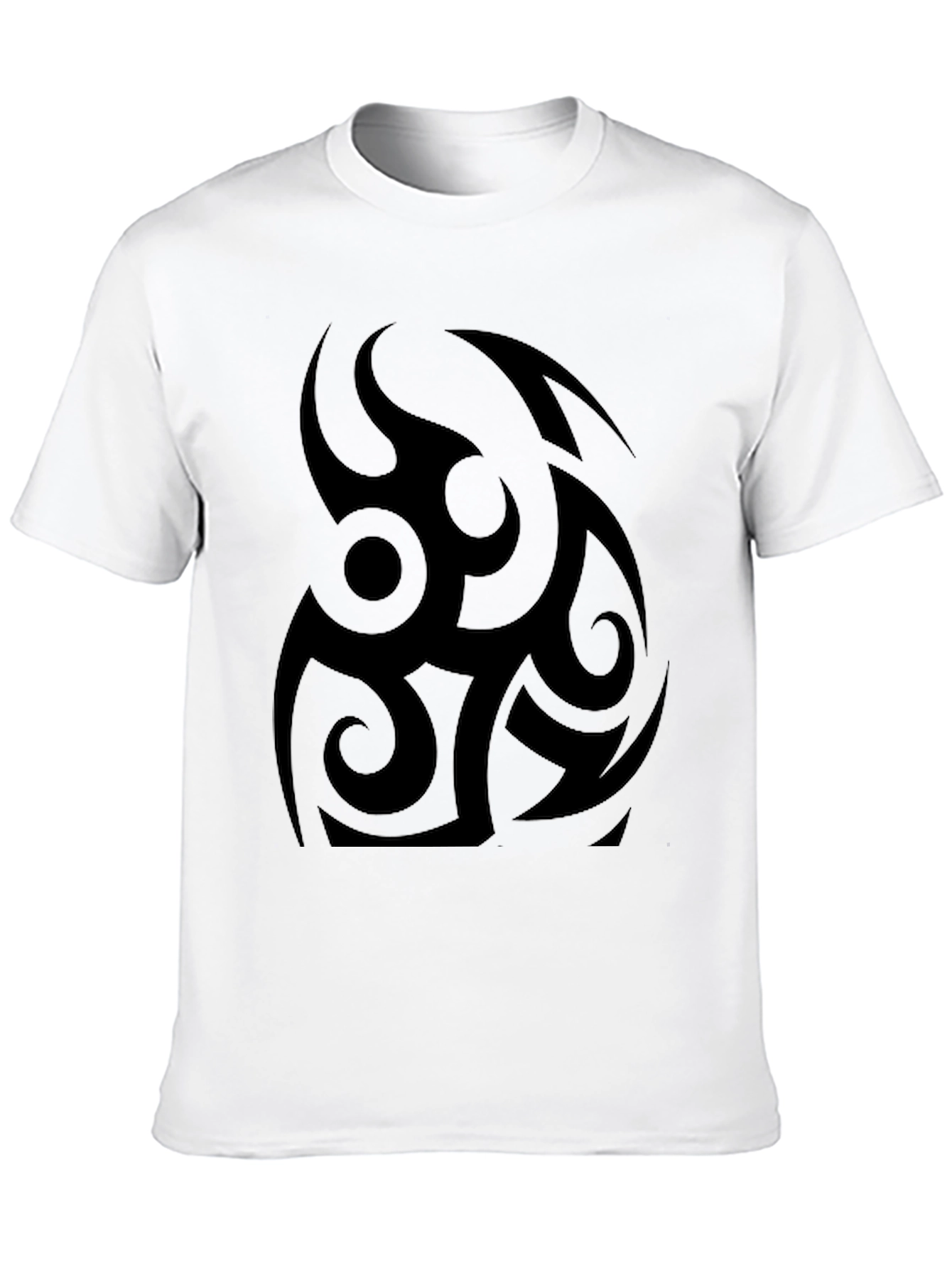 Mens Black Tribal Graphic T-Shirt