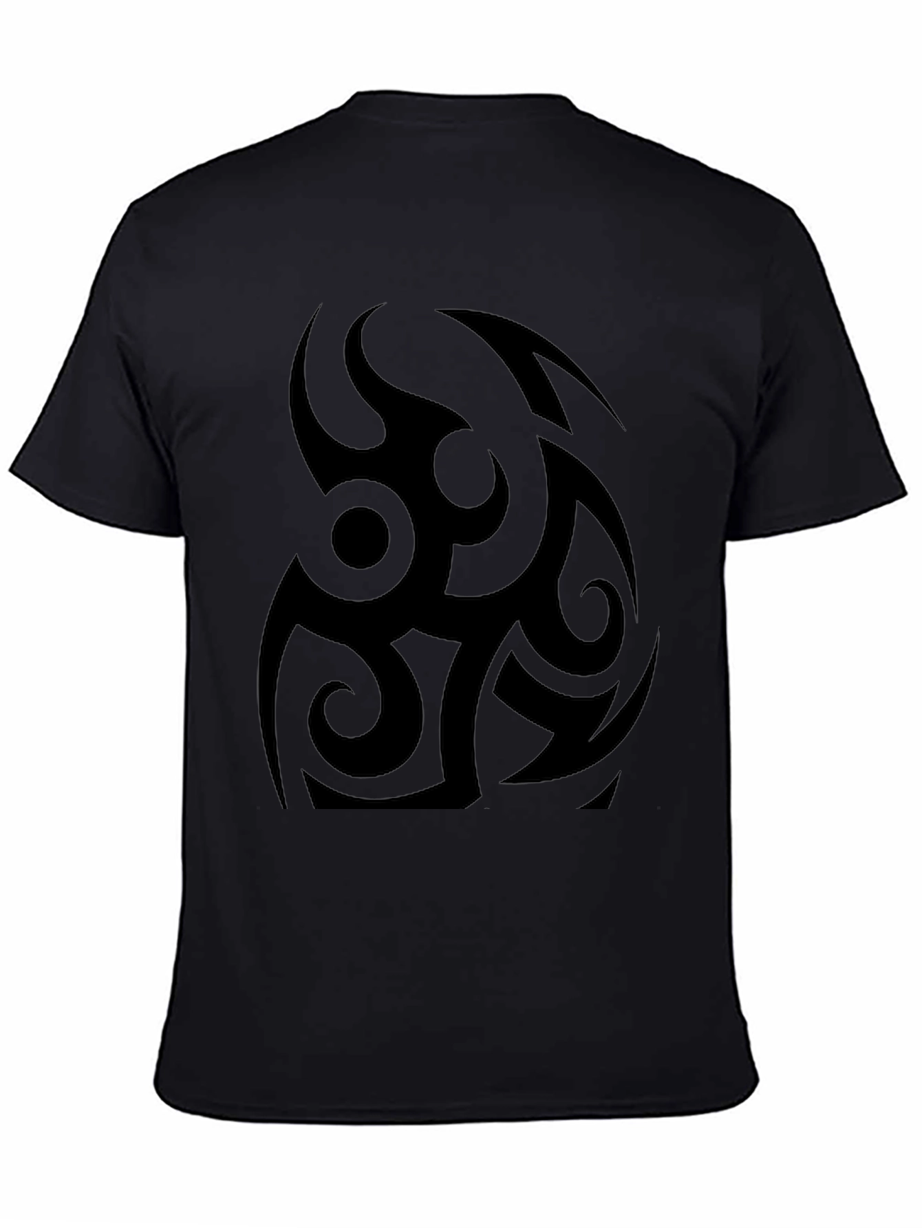 Mens Black Tribal Graphic T-Shirt