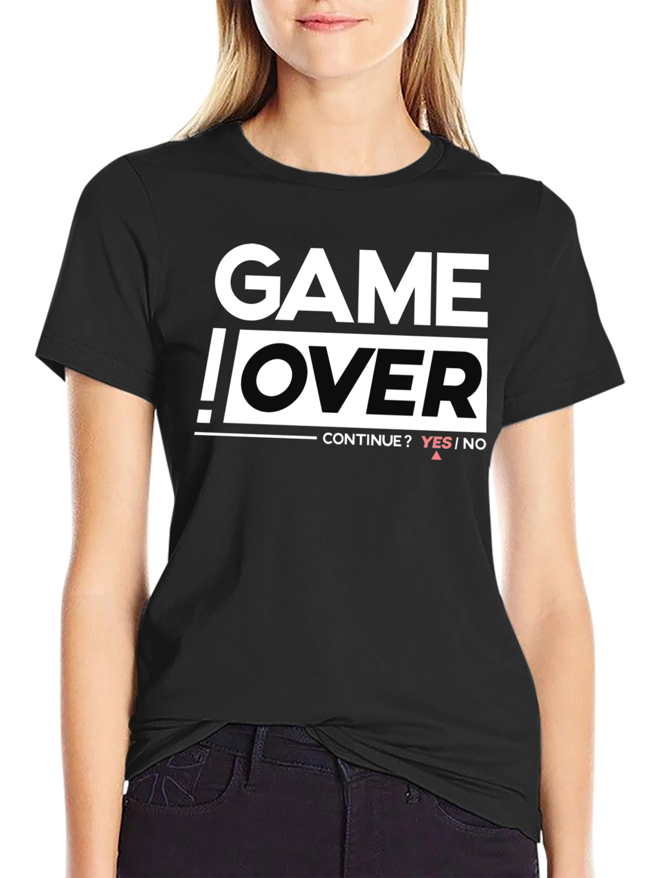 Game Over Continue? Black T-Shirt