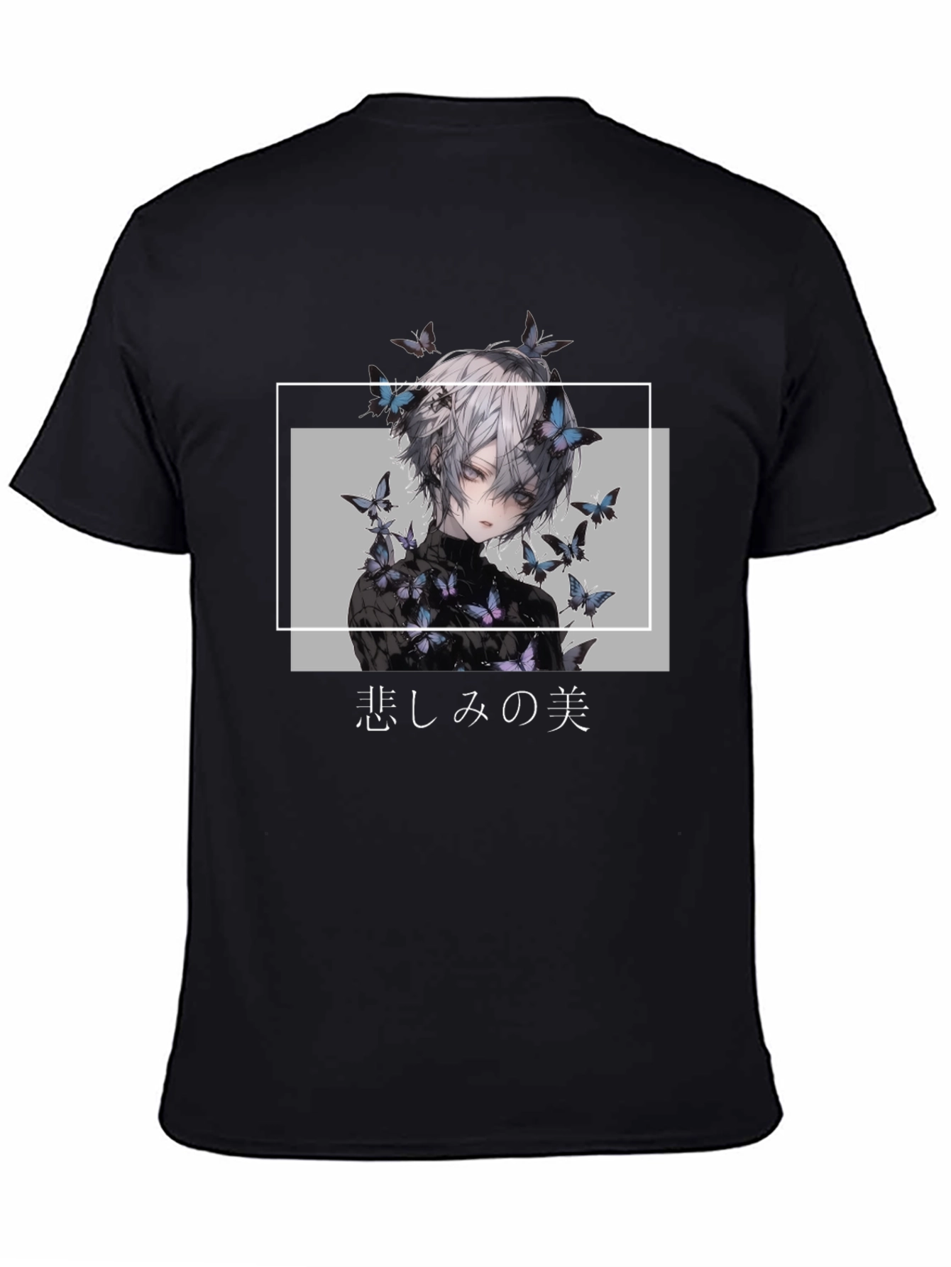 Anime Butterfly Graphic Print T-Shirt