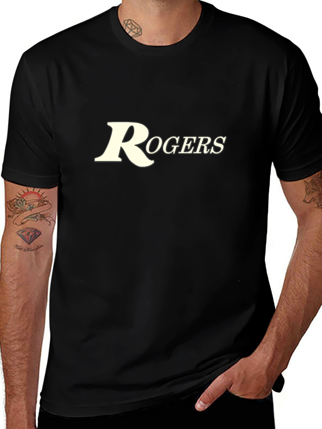 Rogers Tee - Classic Design Black T-Shirt