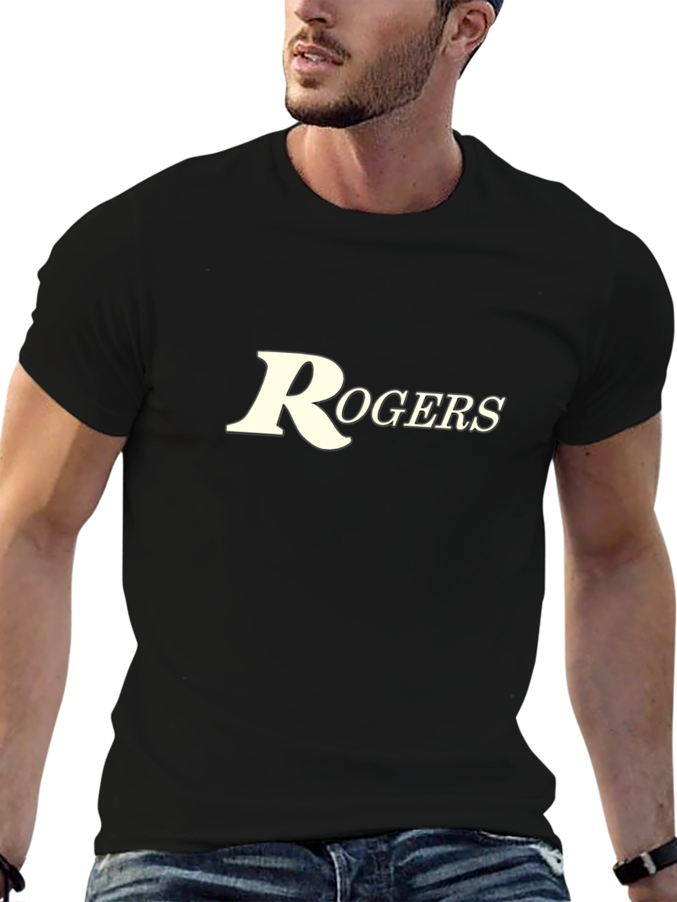 Rogers Tee - Classic Design Black T-Shirt