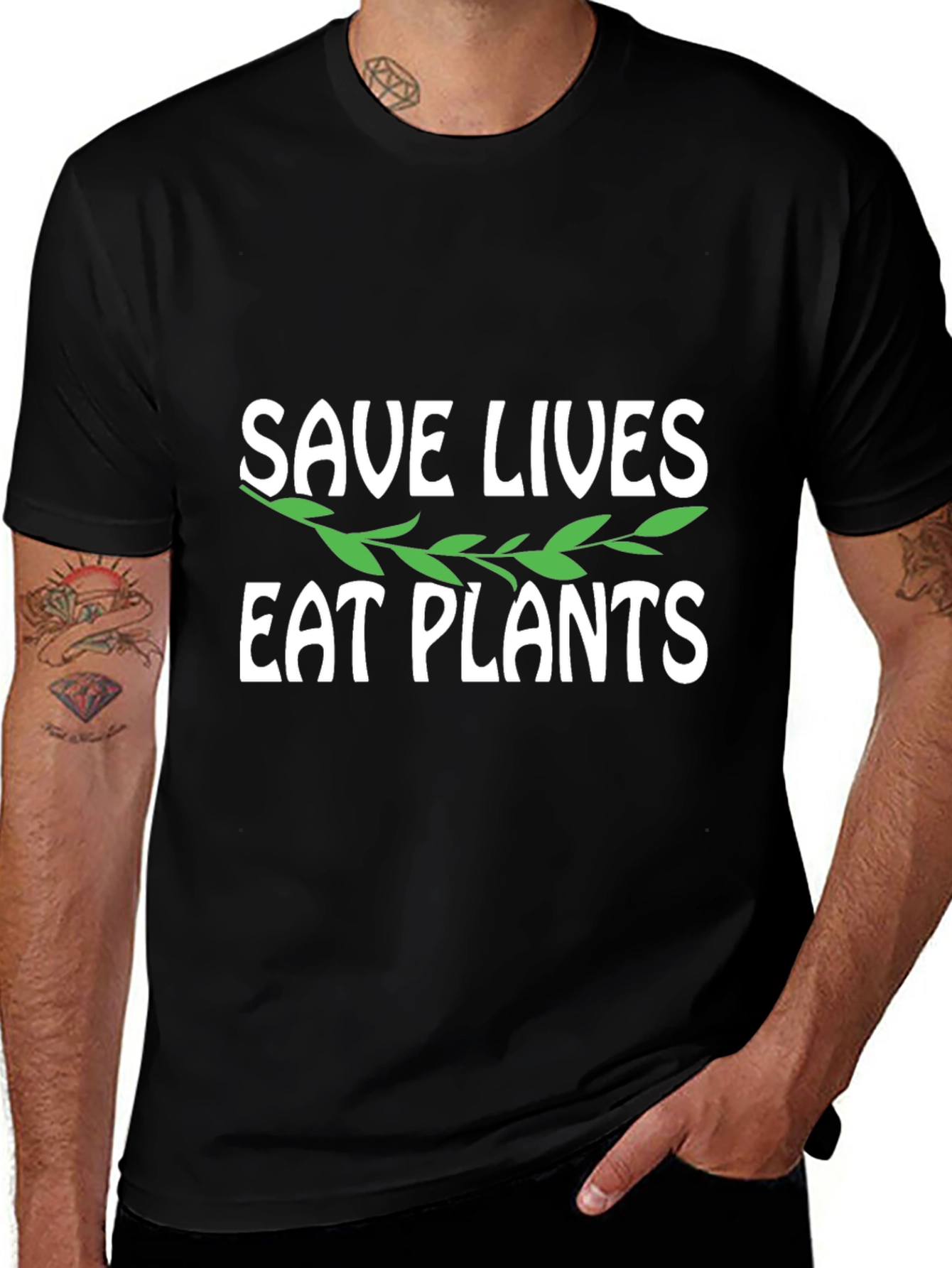 Save Lives Eat Plants Graphic Tee