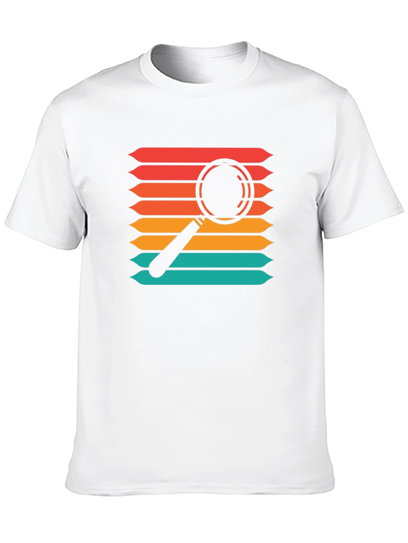 Retro Magnifying Glass Graphic Tee - Black T-Shirt