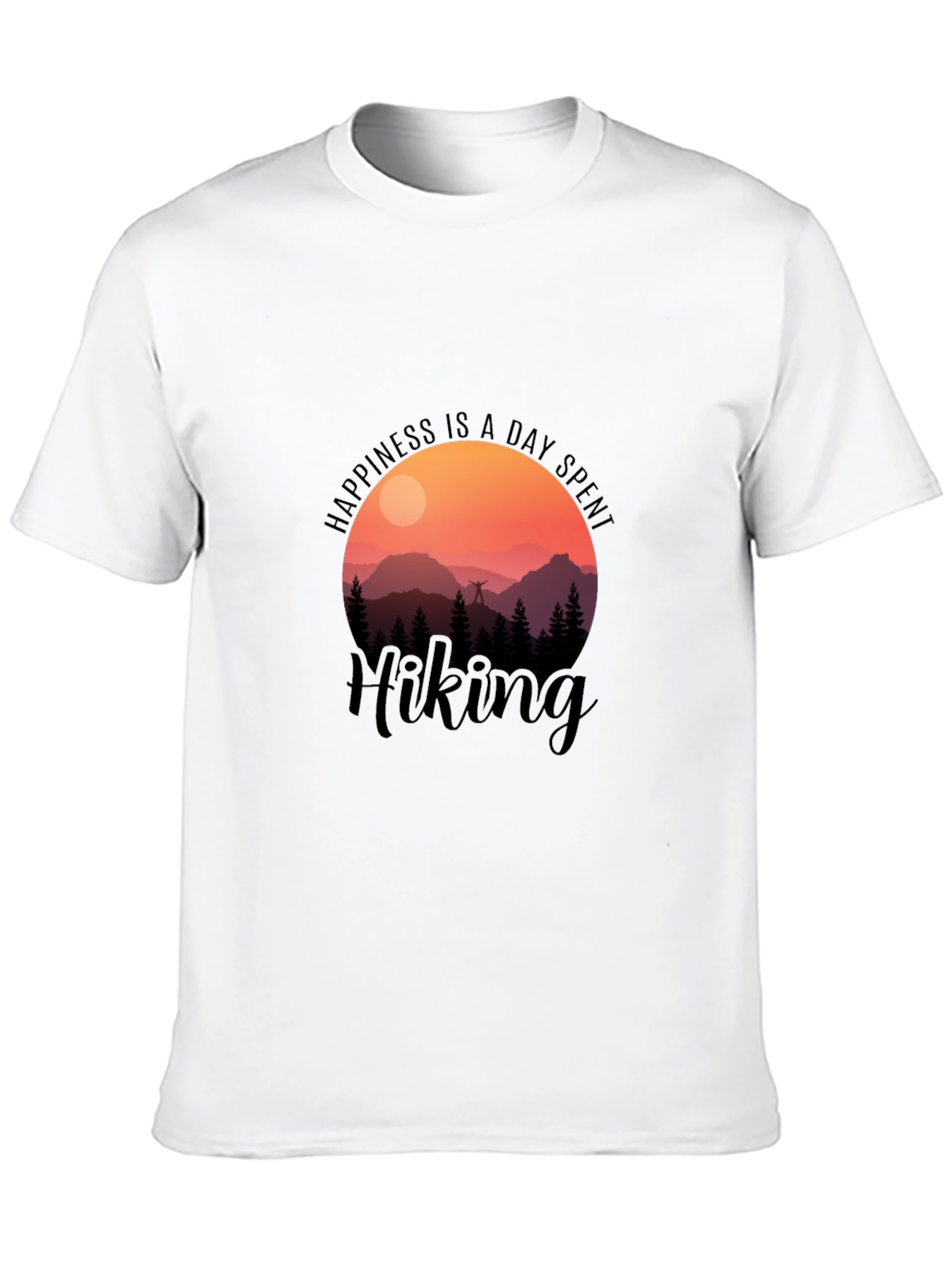 Happiness is a Day Spent Hiking Graphic T-Shirt