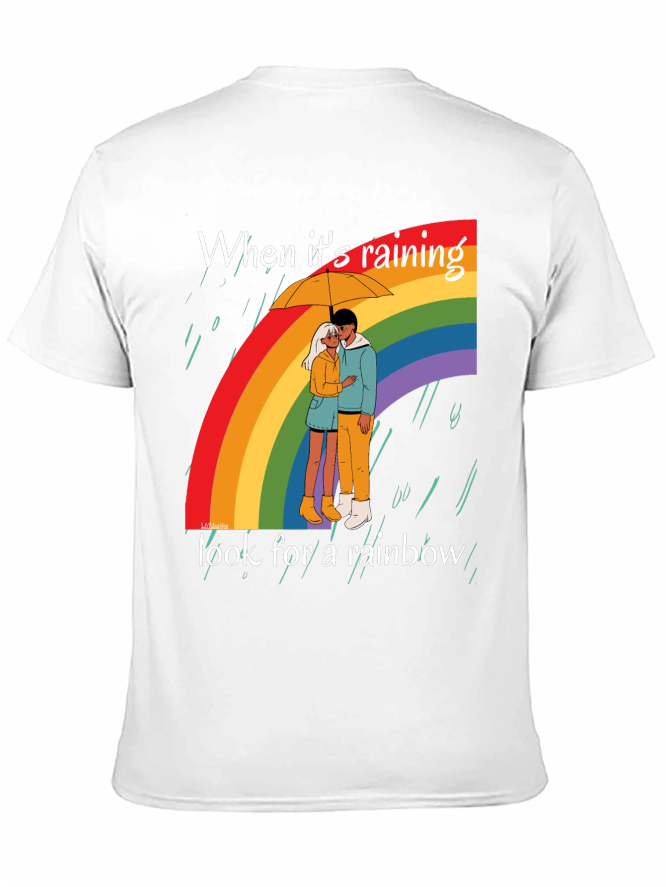 Rainbow Couple Graphic T-Shirt