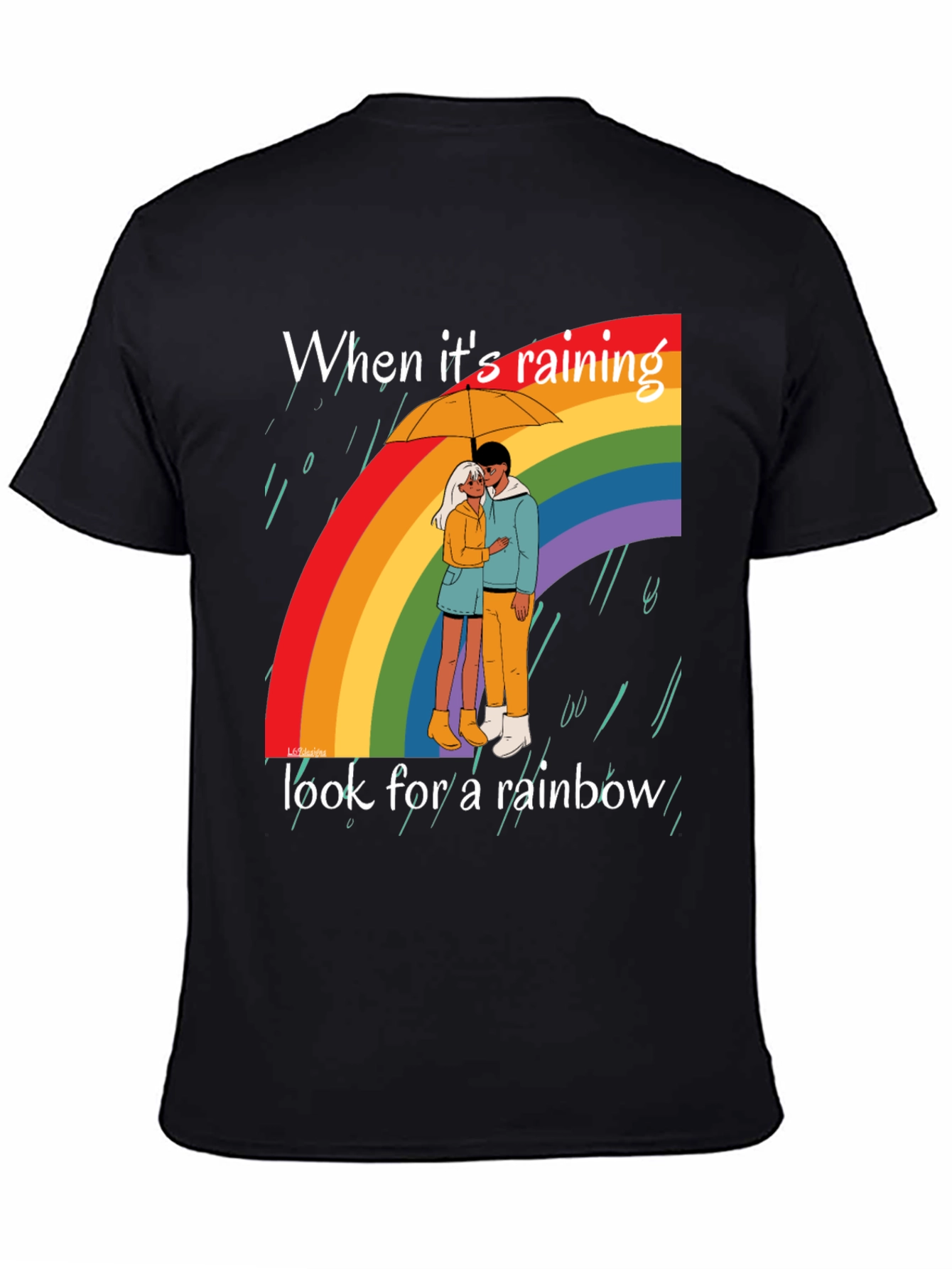 Rainbow Couple Graphic T-Shirt