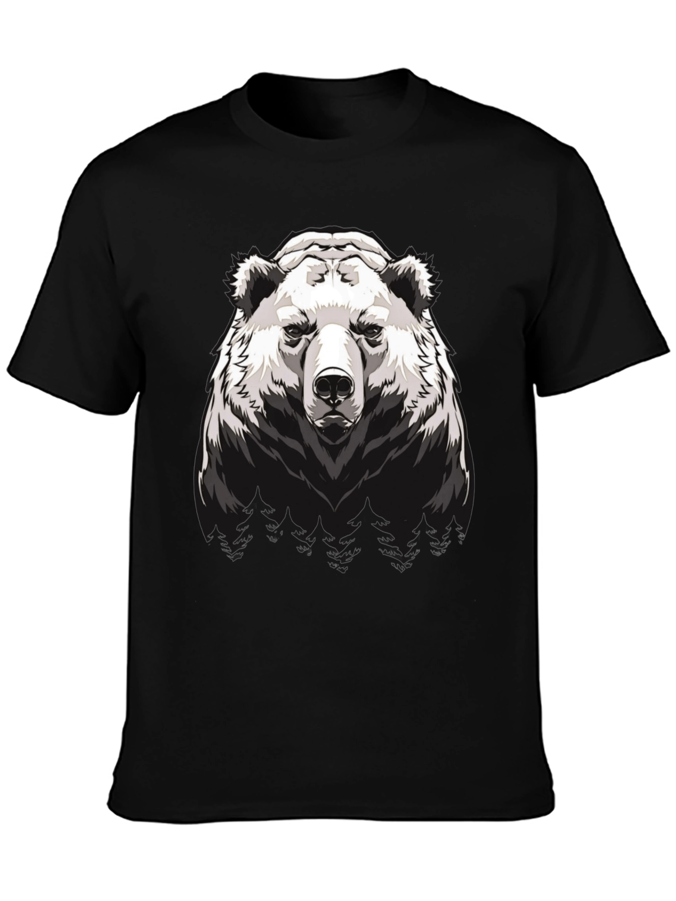 Grizzly Bear Graphic T-Shirt - Mens Black Tee