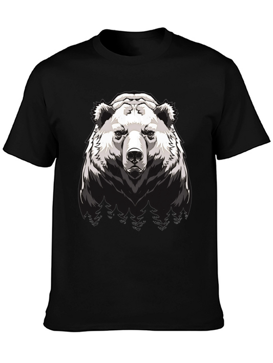 Grizzly Bear Graphic T-Shirt - Mens Black Tee