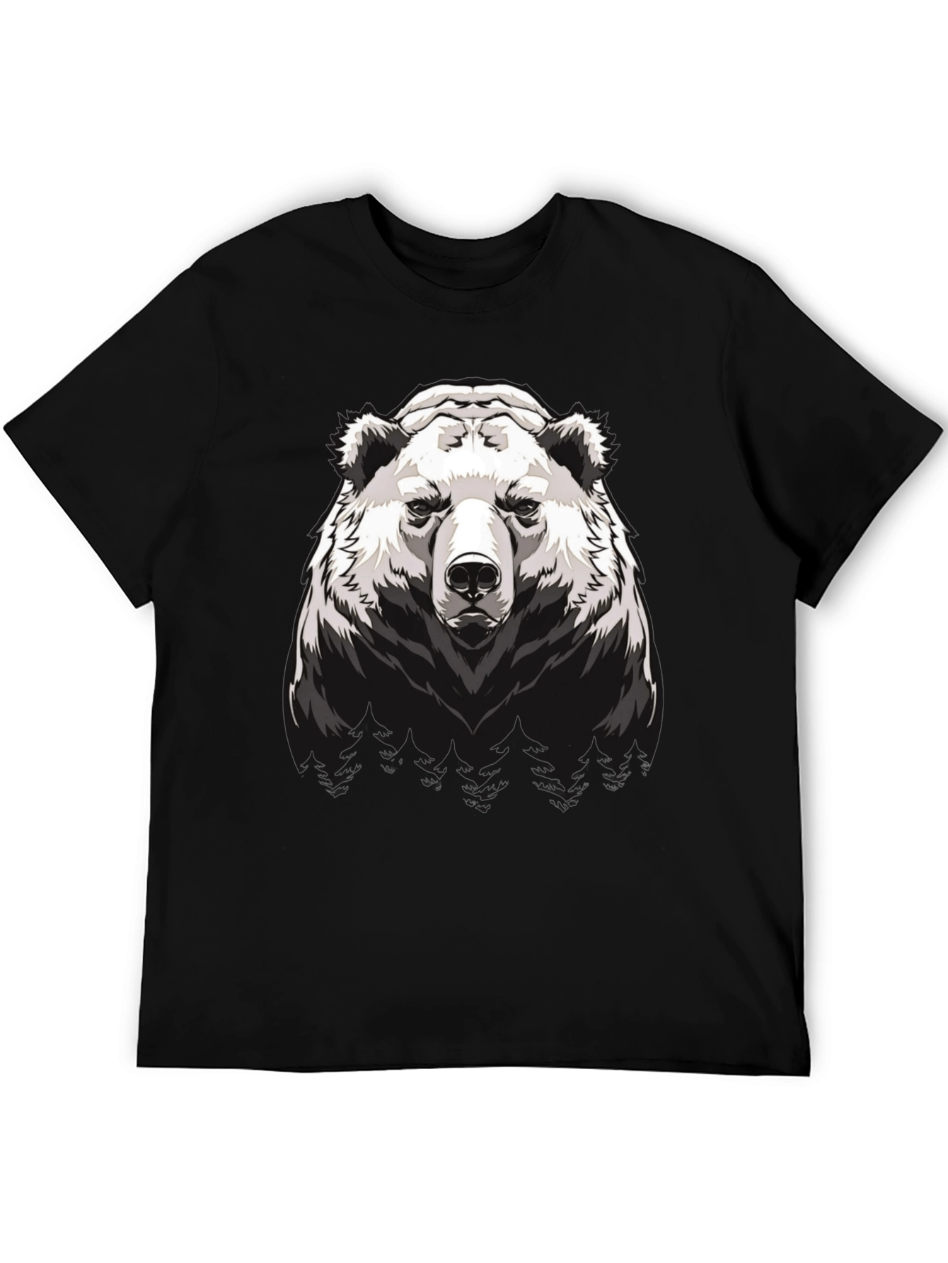 Grizzly Bear Graphic T-Shirt - Mens Black Tee