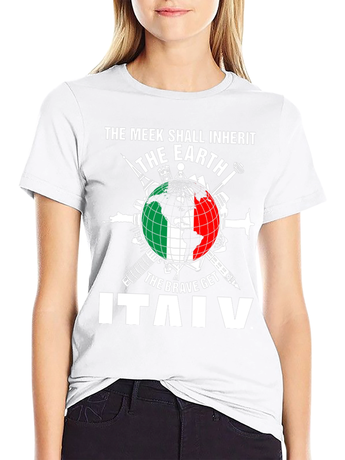 Italy T-Shirt The Meek Shall Inherit Earth Graphic Tee