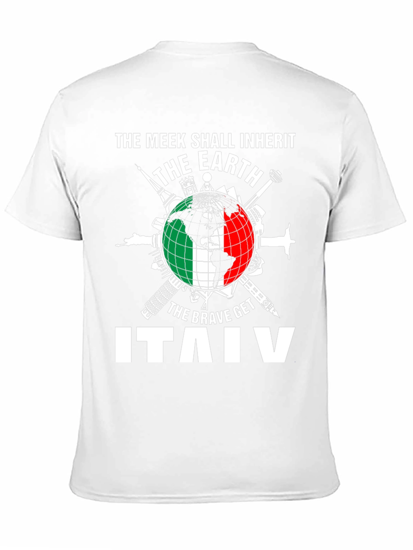 Italy T-Shirt The Meek Shall Inherit Earth Graphic Tee