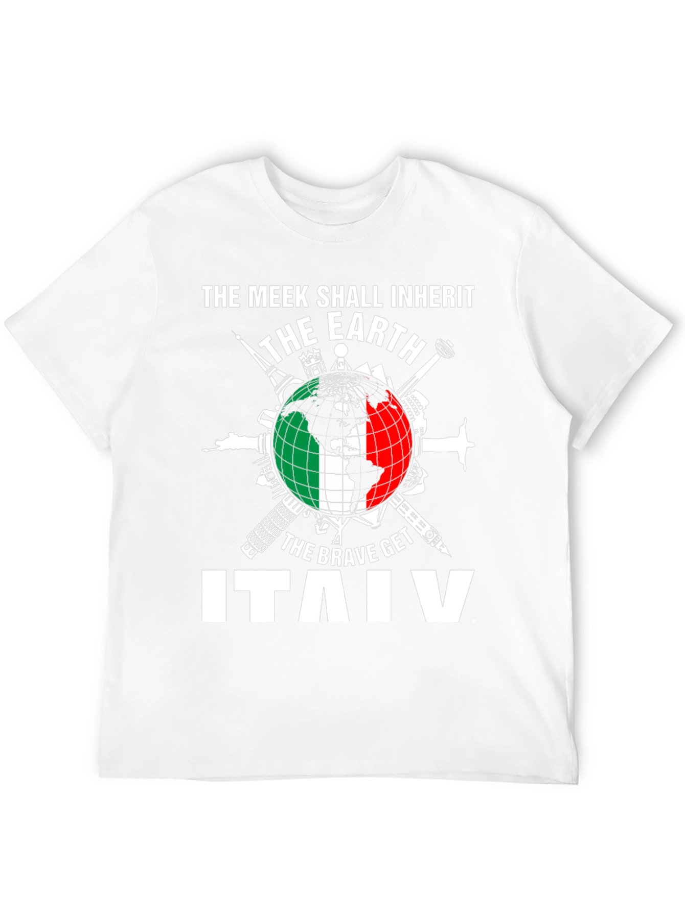 Italy T-Shirt The Meek Shall Inherit Earth Graphic Tee