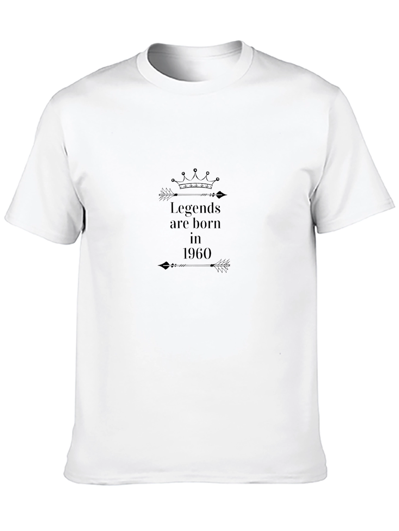 Legends Born in 1960 Black Graphic Tee