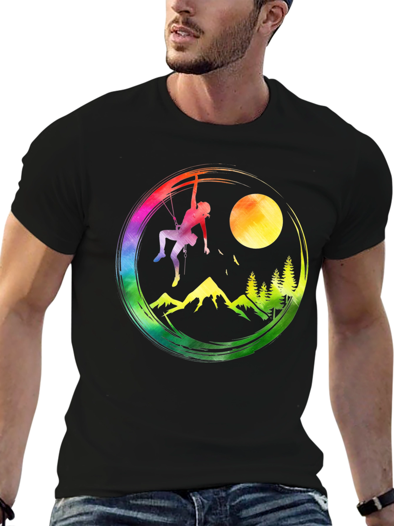 Colorful Climber Graphic T-Shirt