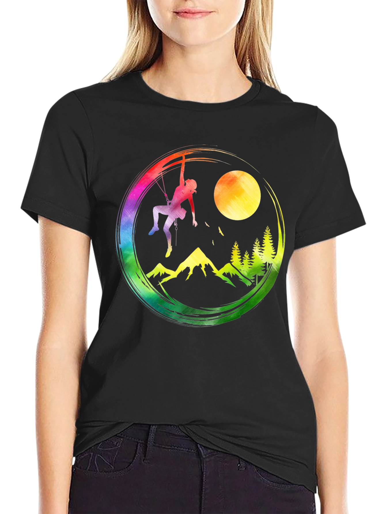 Colorful Climber Graphic T-Shirt
