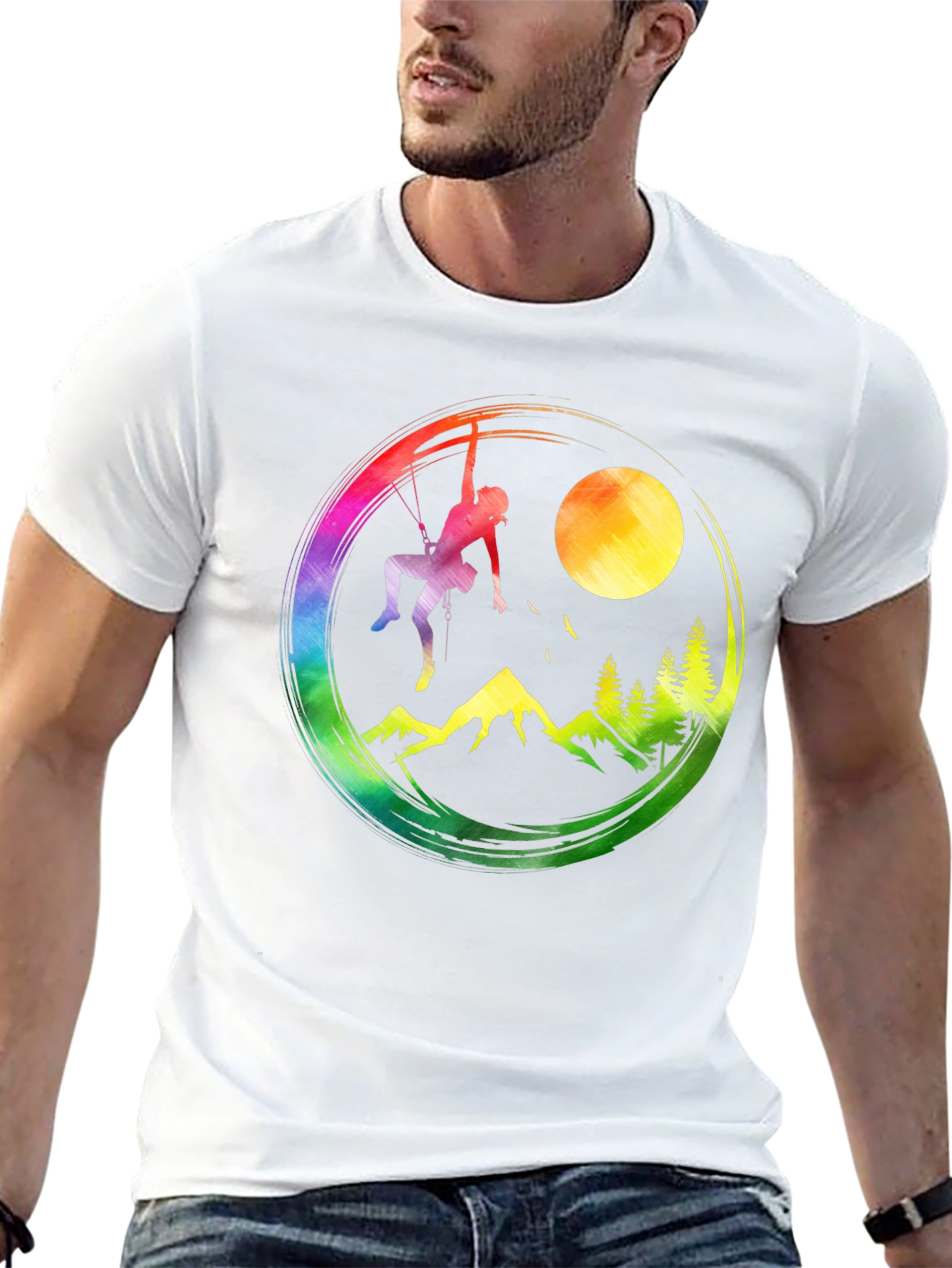 Colorful Climber Graphic T-Shirt