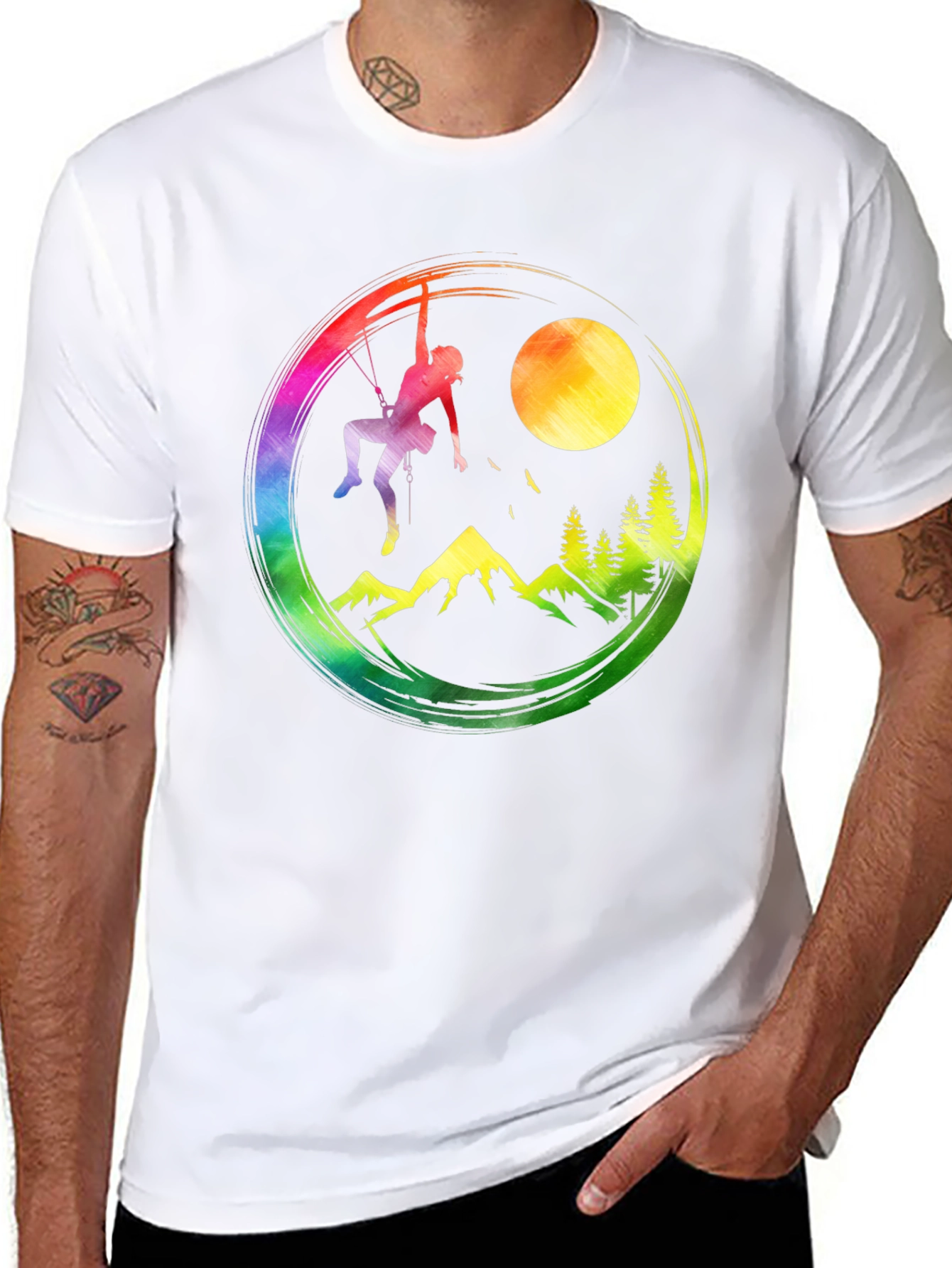 Colorful Climber Graphic T-Shirt