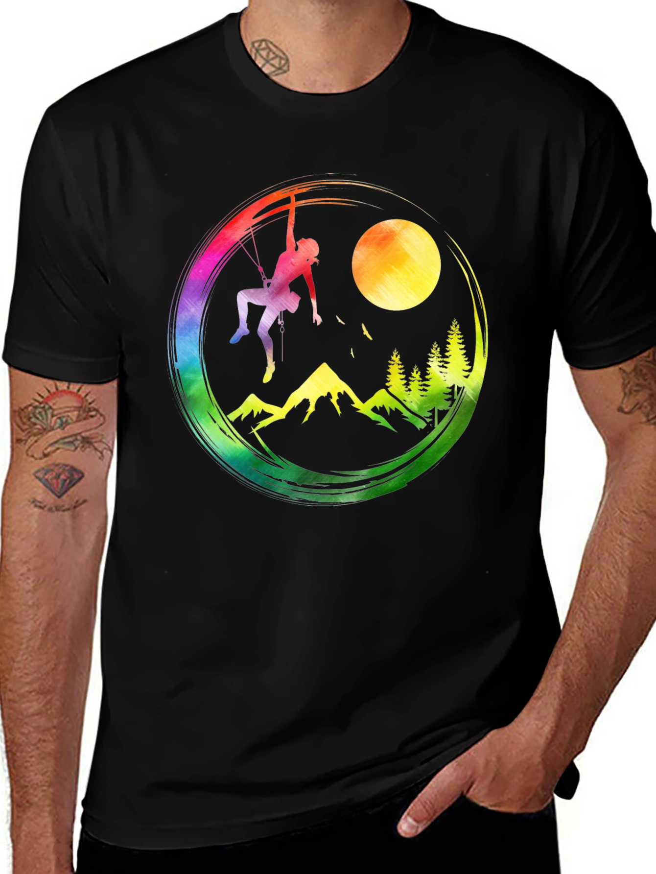 Colorful Climber Graphic T-Shirt