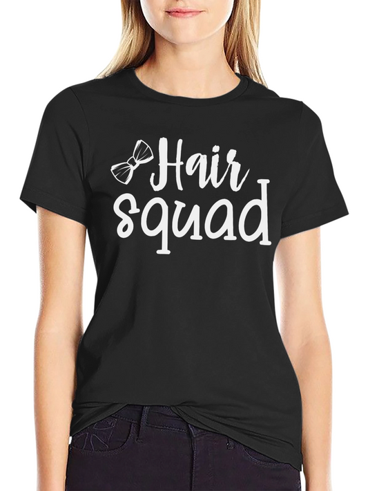 Hair Squad T-Shirt - Black Crew Neck