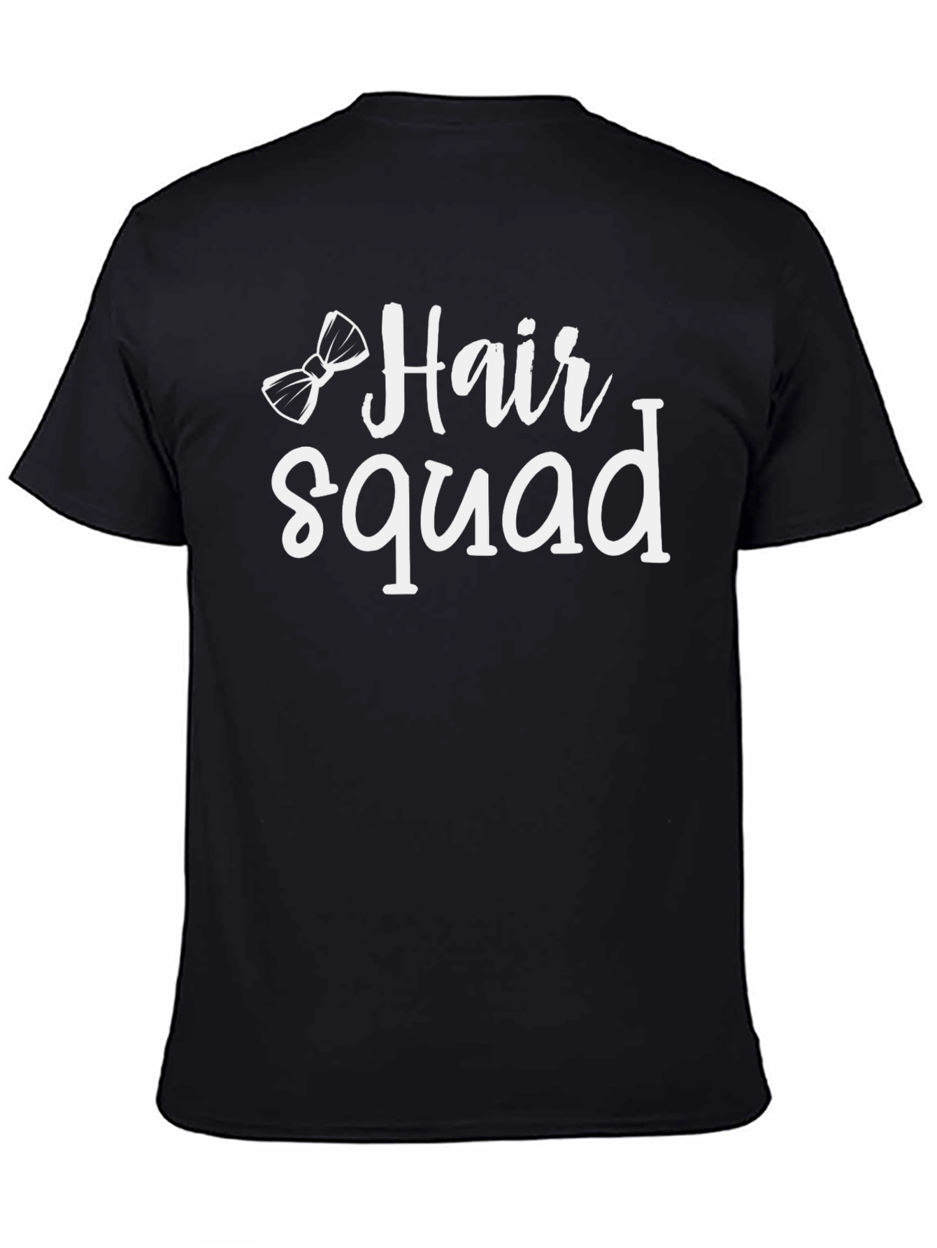 Hair Squad T-Shirt - Black Crew Neck