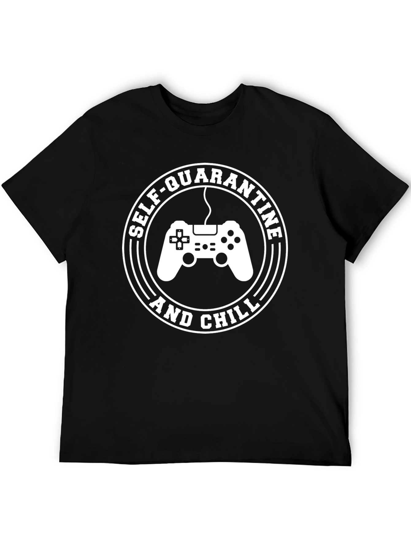 Self-Quarantine and Chill Gaming T-Shirt - Black