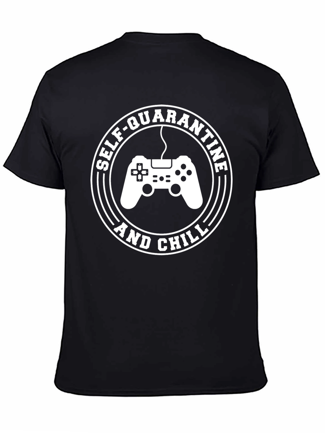 Self-Quarantine and Chill Gaming T-Shirt - Black