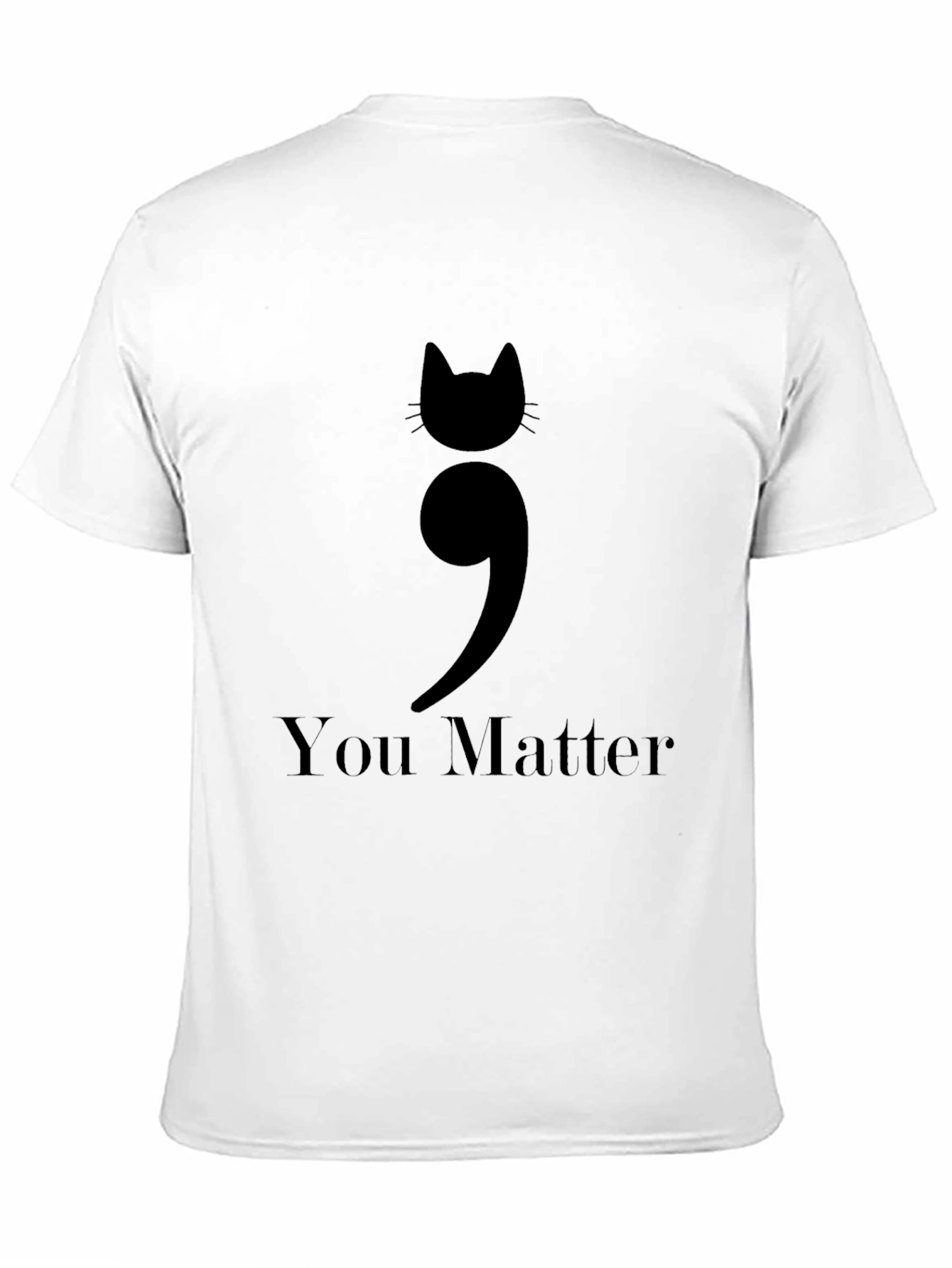Cat Semicolon You Matter Graphic Tee