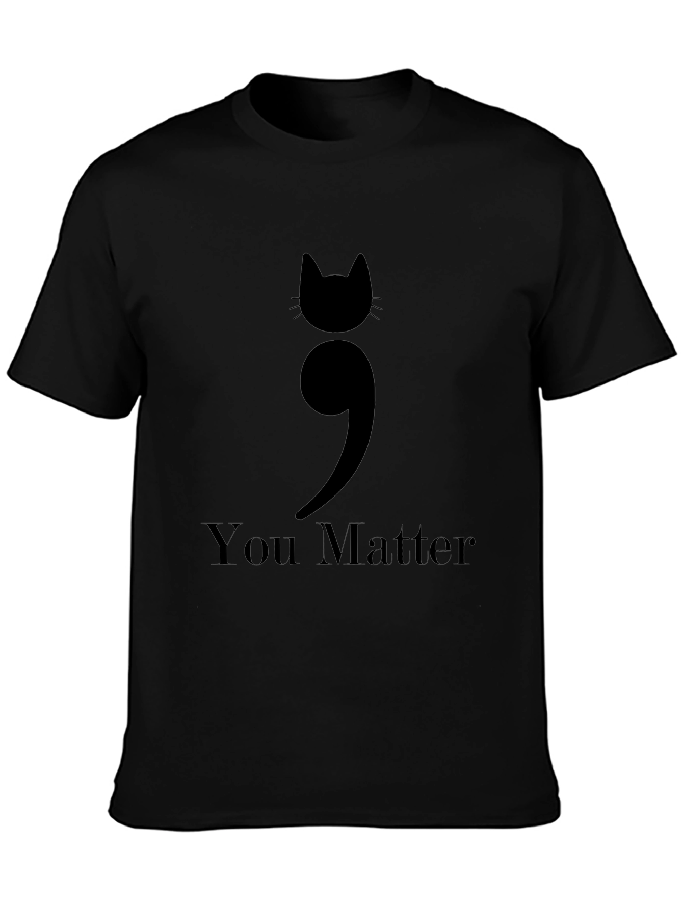 Cat Semicolon You Matter Graphic Tee