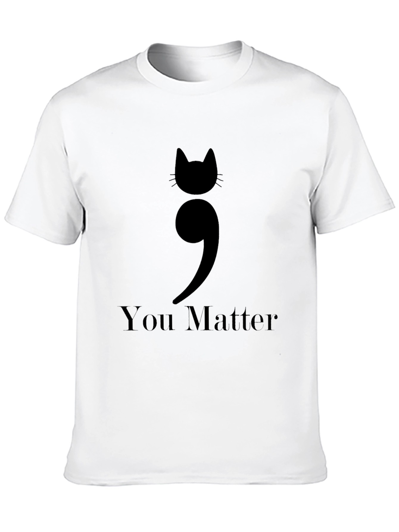 Cat Semicolon You Matter Graphic Tee