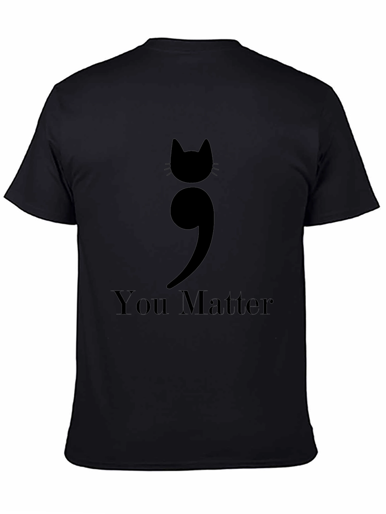 Cat Semicolon You Matter Graphic Tee