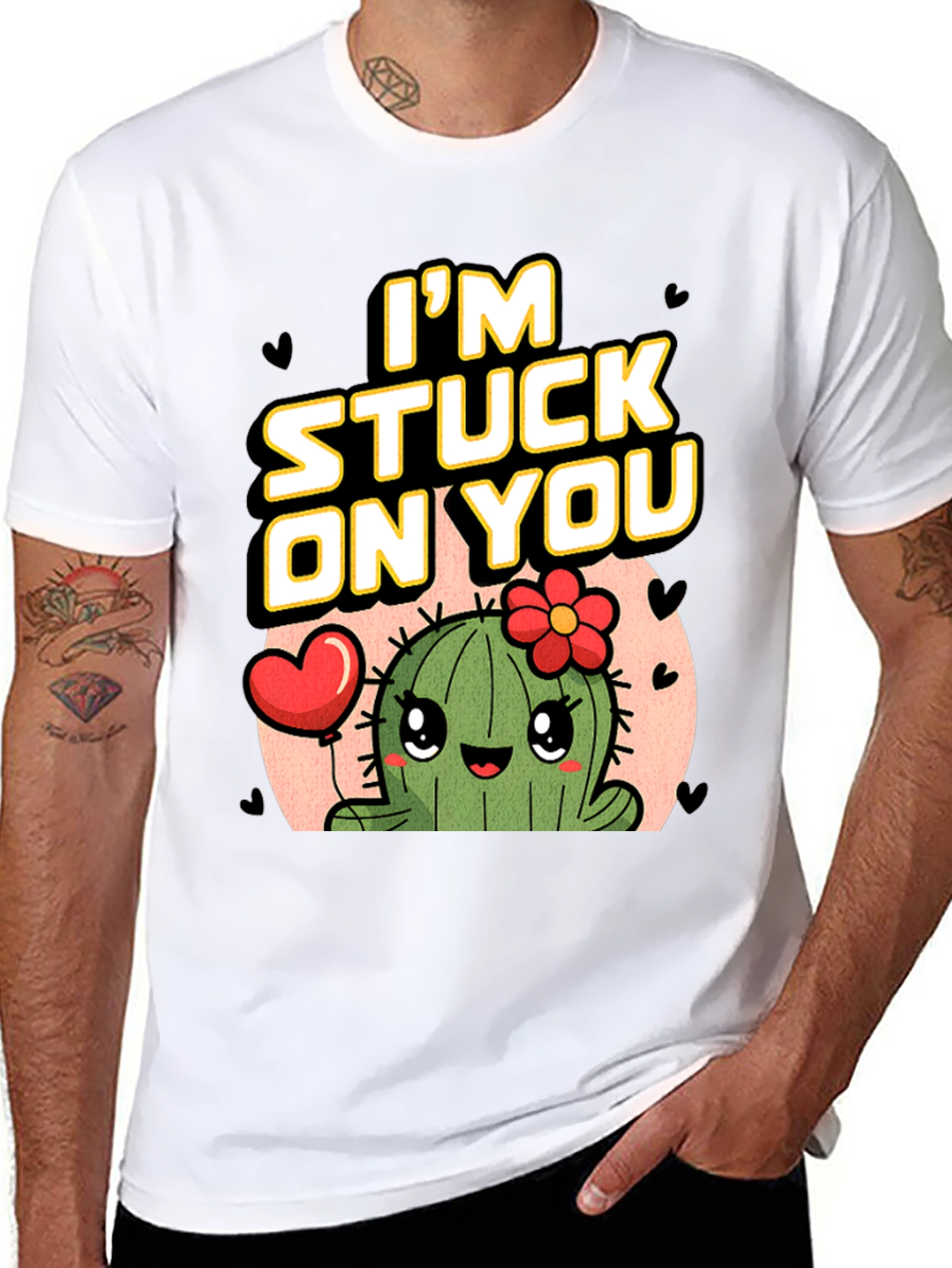 Im Stuck On You Cactus Graphic T-Shirt