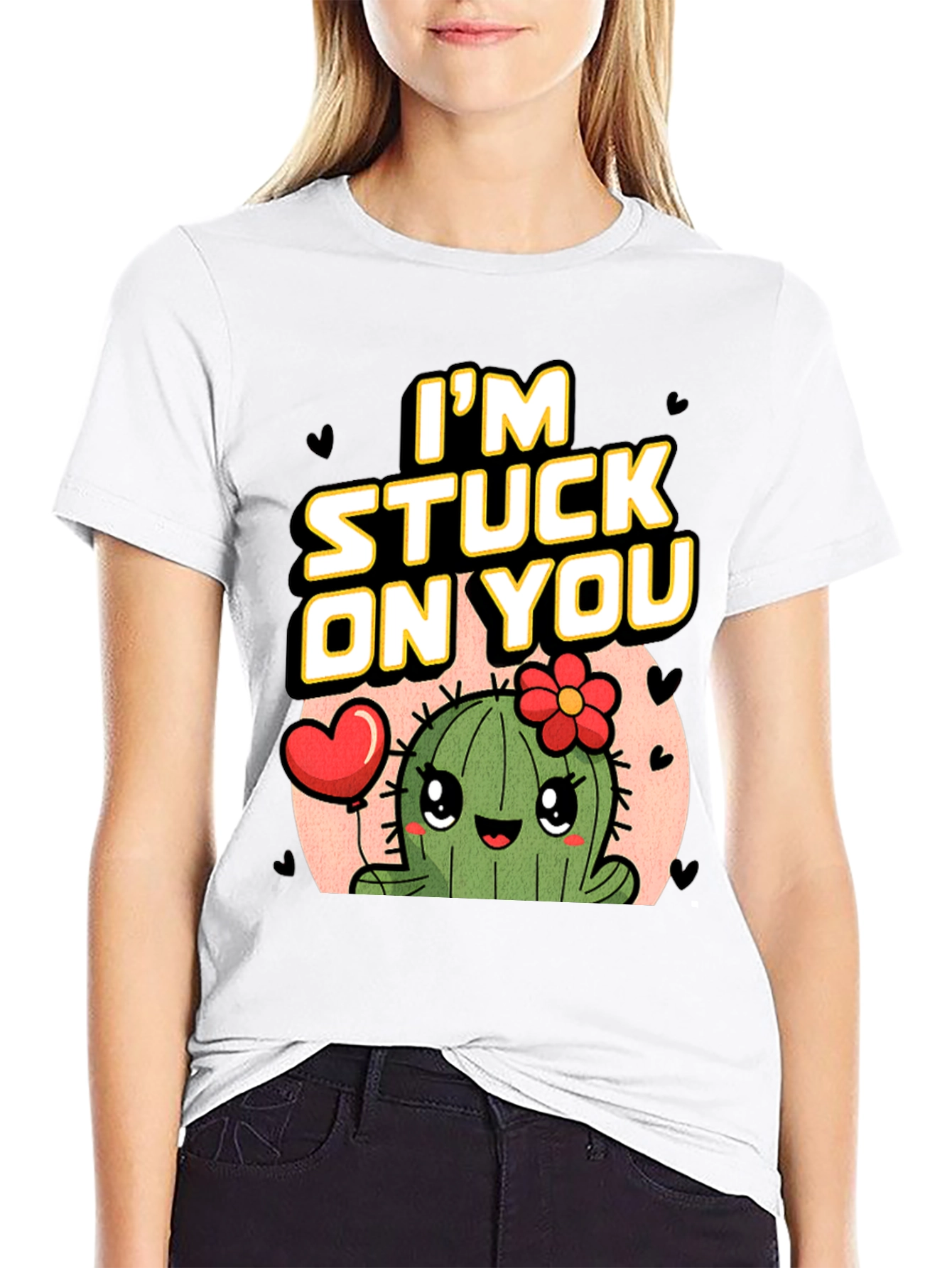 Im Stuck On You Cactus Graphic T-Shirt