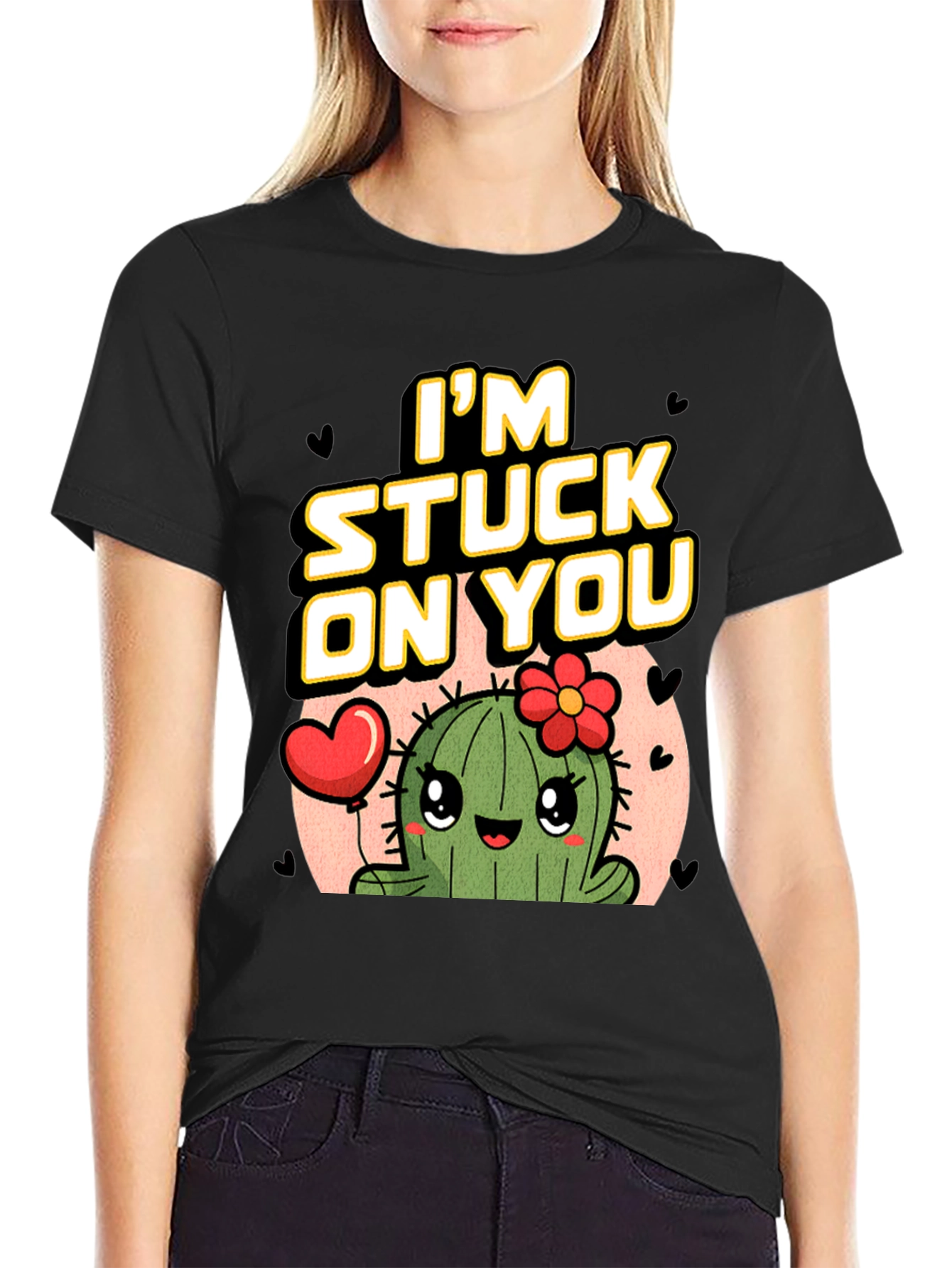 Im Stuck On You Cactus Graphic T-Shirt