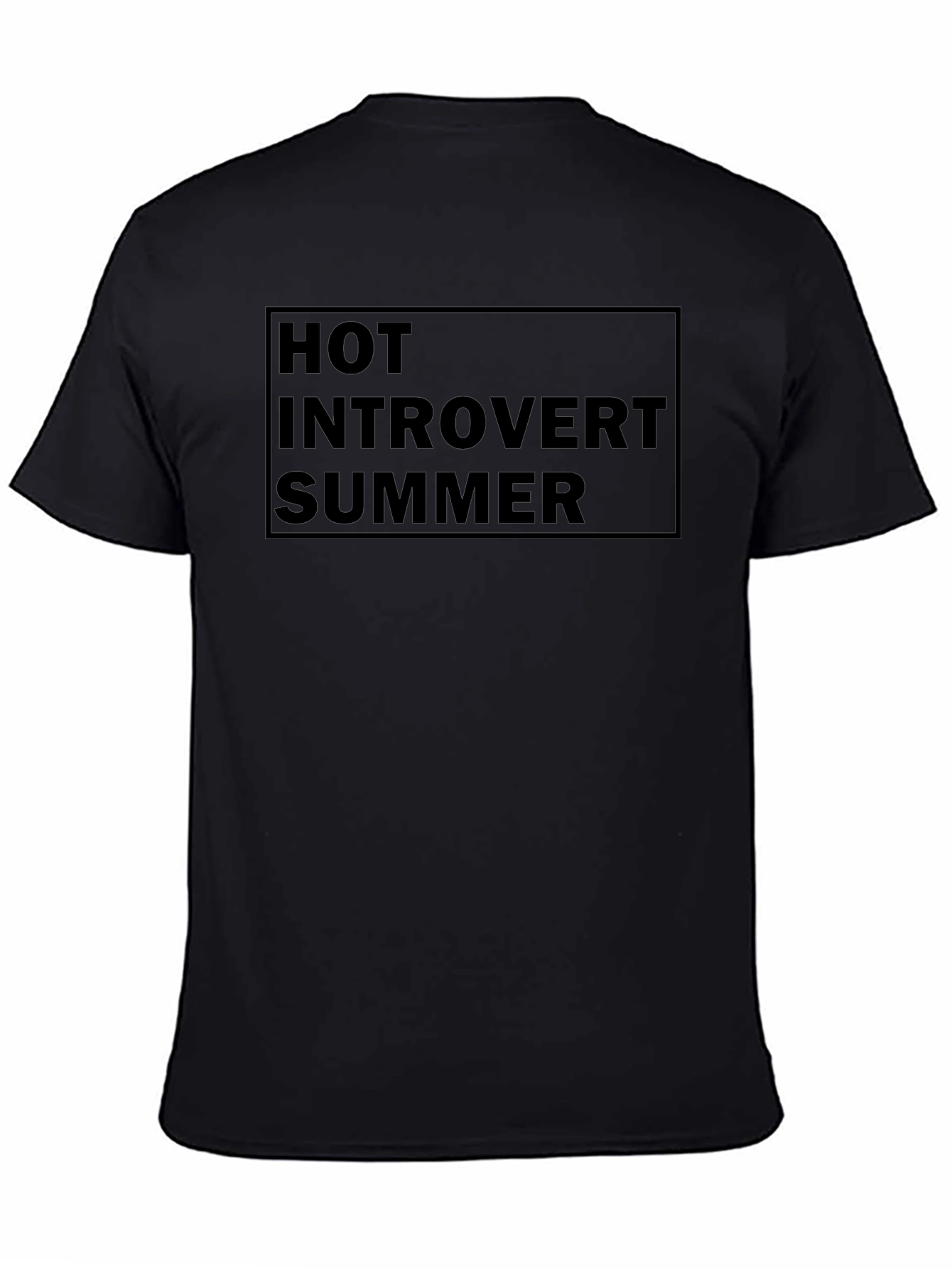 Hot Introvert Summer Black Graphic Tee