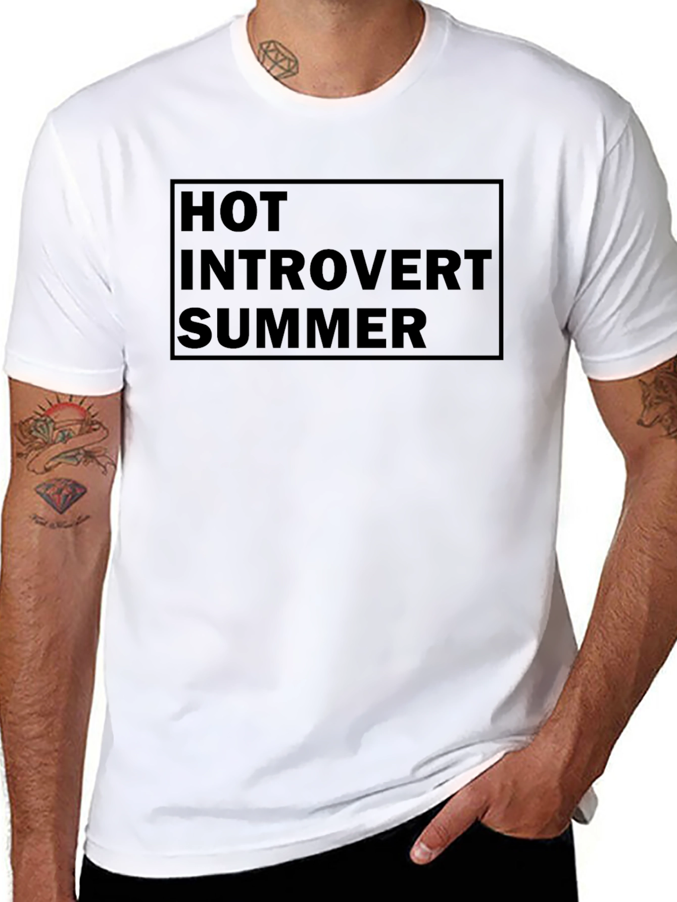 Hot Introvert Summer Black Graphic Tee