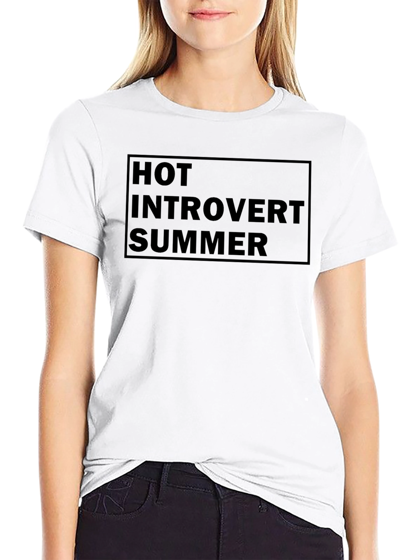 Hot Introvert Summer Black Graphic Tee