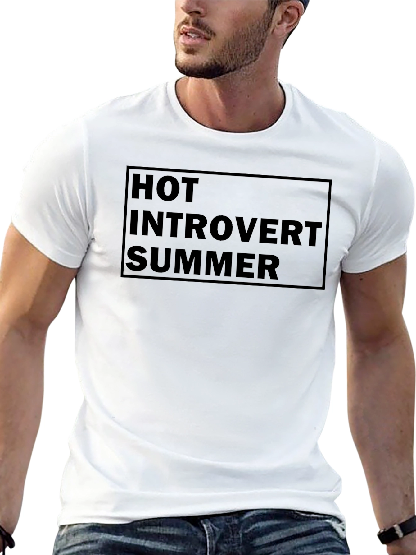 Hot Introvert Summer Black Graphic Tee