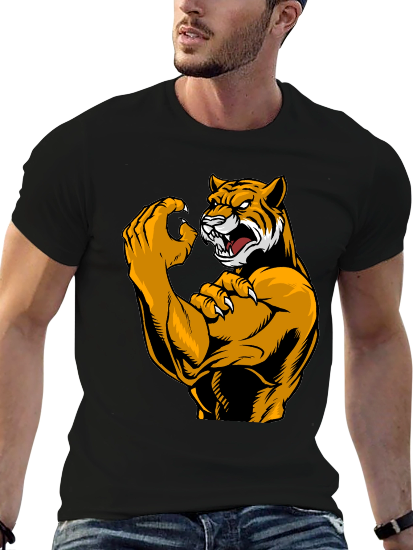 Tiger Muscle Black T-Shirt