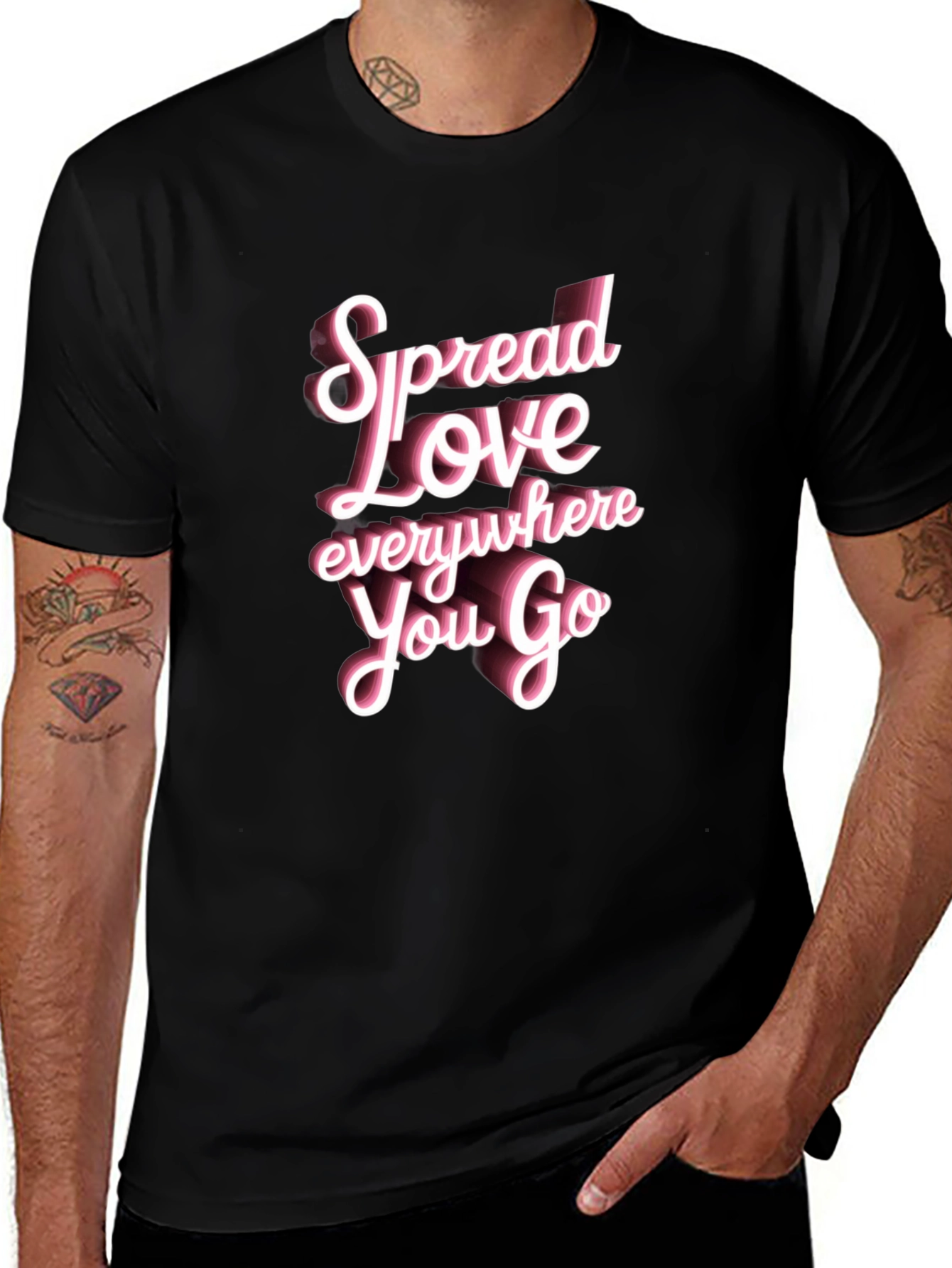 Spread Love Graphic Tee - Black