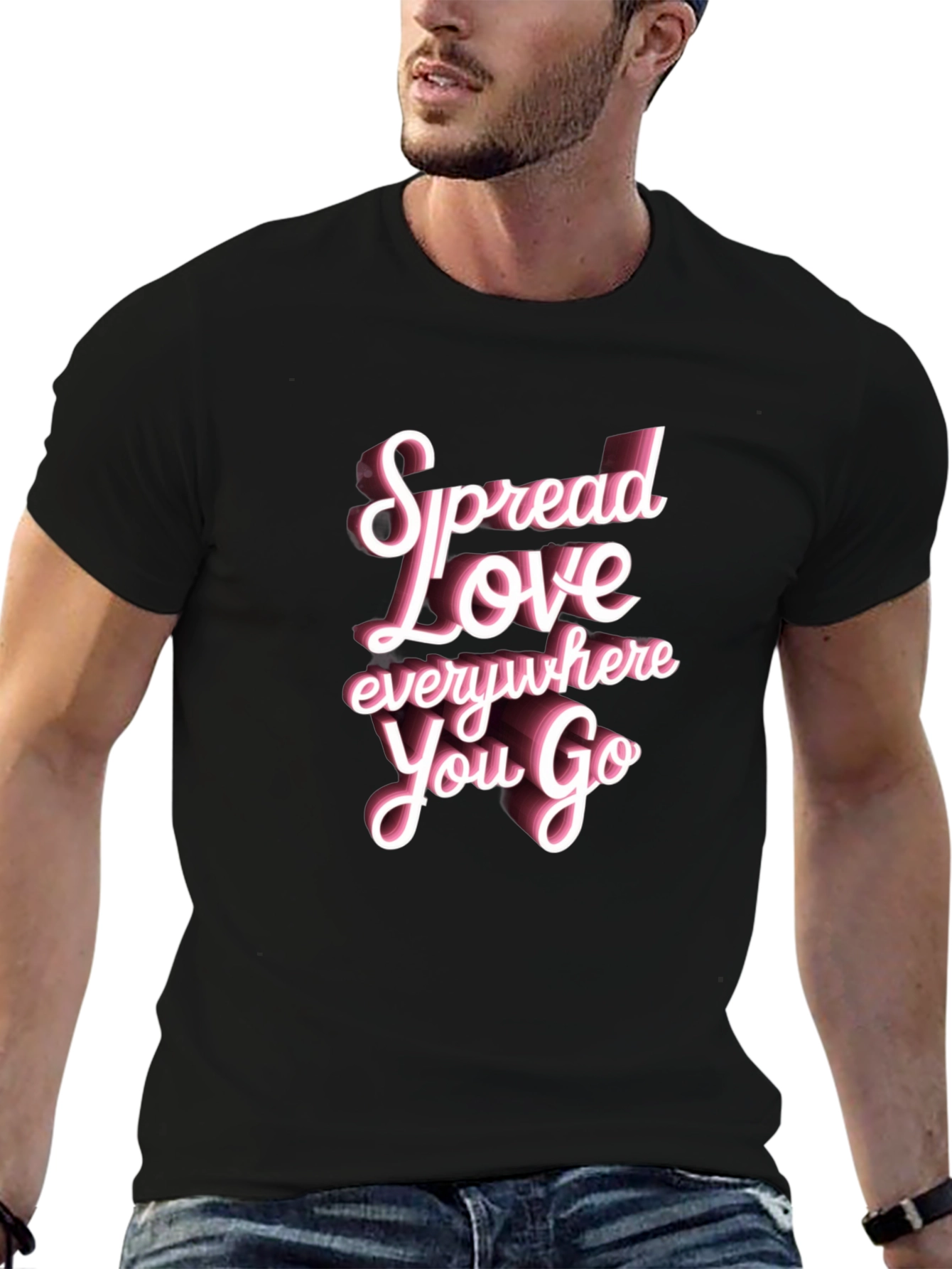 Spread Love Graphic Tee - Black